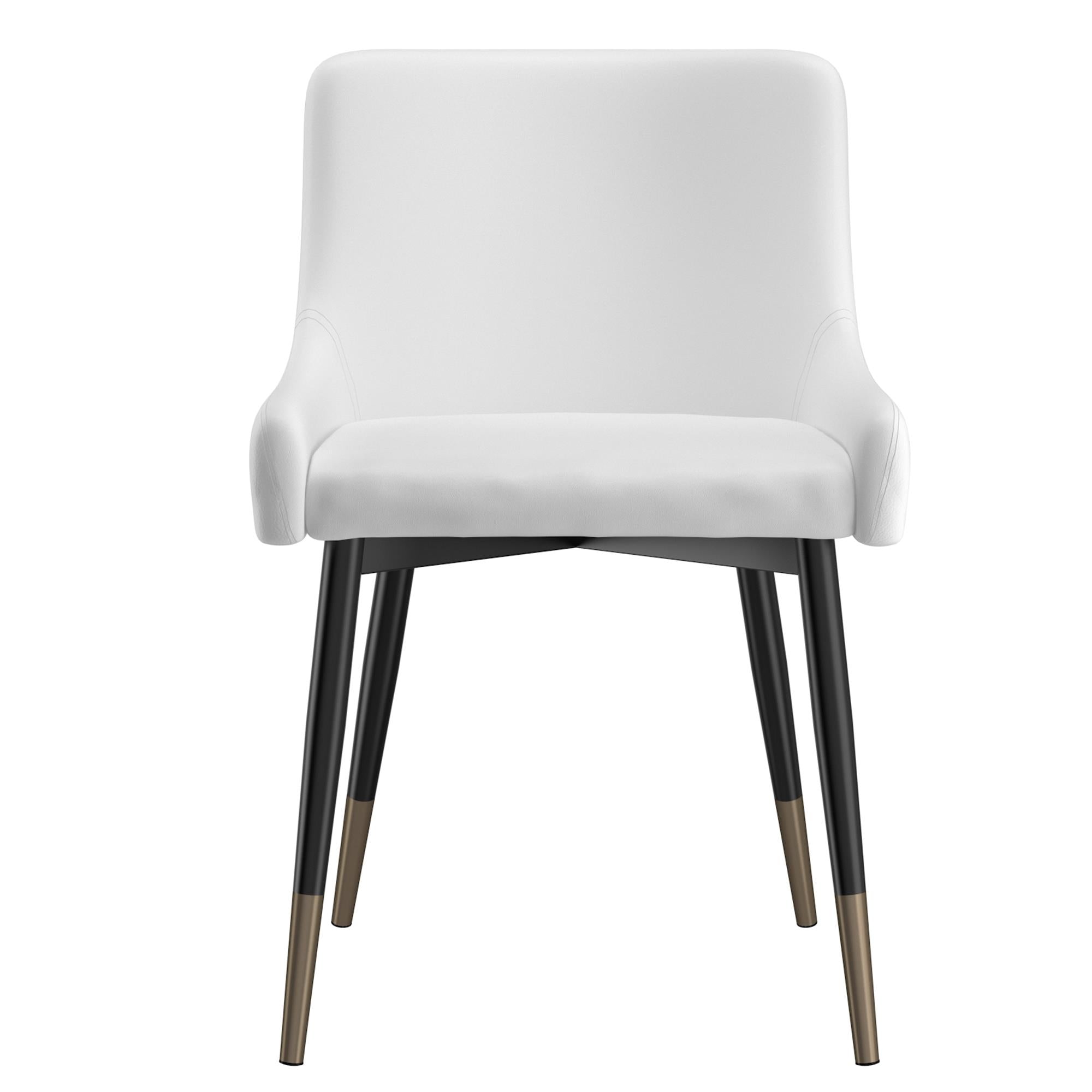  !nspire Xander 202-620WT Dining Chair - White and Black IMAGE 4