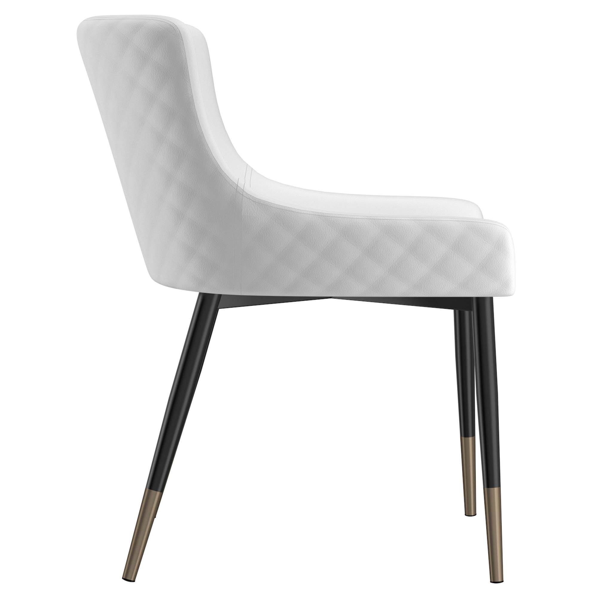  !nspire Xander 202-620WT Dining Chair - White and Black IMAGE 5