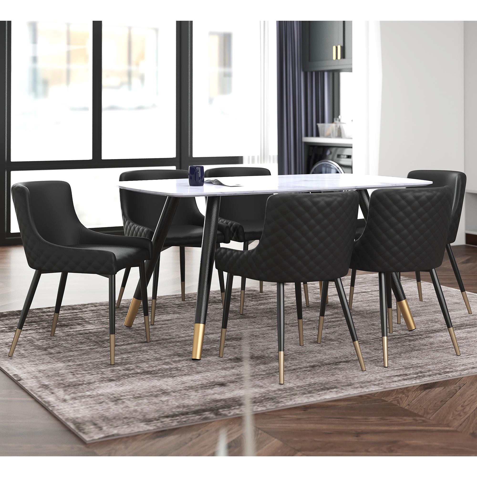  Worldwide Home Furnishings Emery/Xander 7 pc Dinette 207-294REC_620BK IMAGE 1