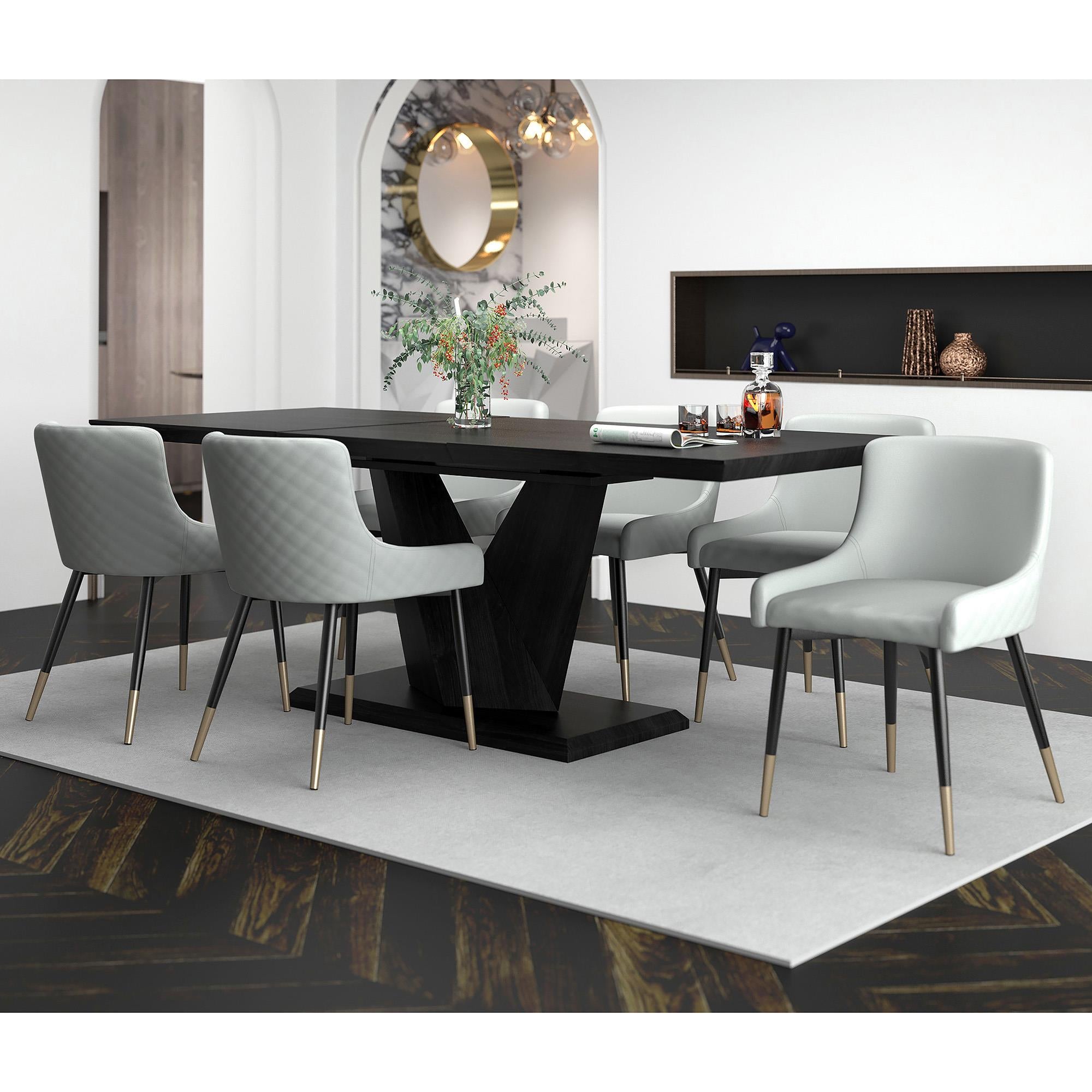  Worldwide Home Furnishings Eclipse/Xander 7 pc Dinette 207-860BLK_620LG IMAGE 1