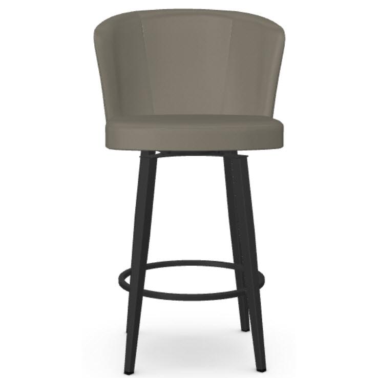  Amisco Benson 41336-26 Counter Height Swivel Stool - Black Coral/Stratus IMAGE 2