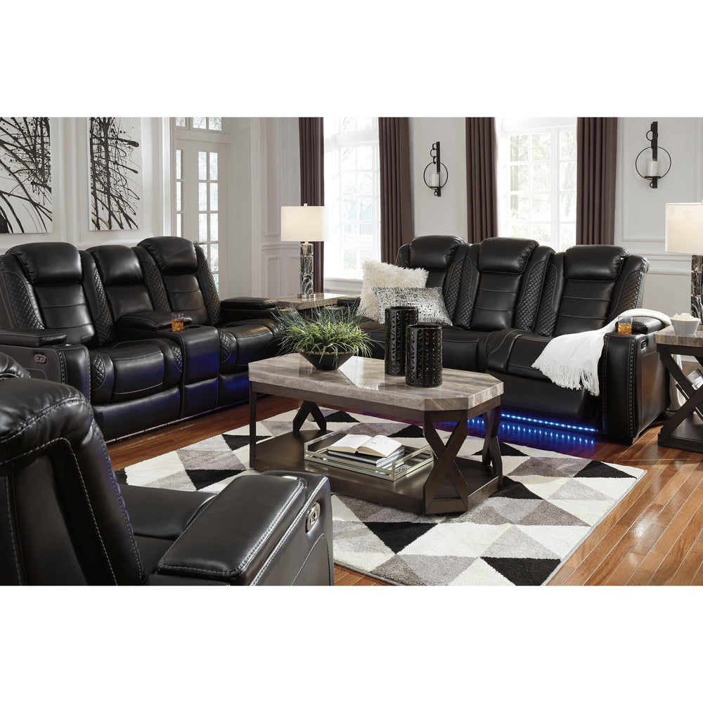  Signature Design by Ashley Party Time 3700318C Power Reclining Loveseat w/ Console and ADJ Headrest IMAGE 18