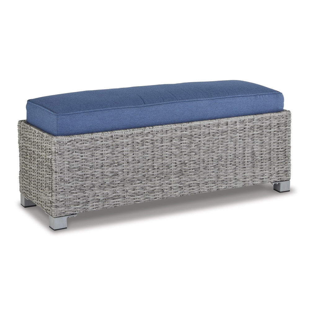  Signature Design by Ashley Naples Beach P439-600 Bench with Cushion IMAGE 1