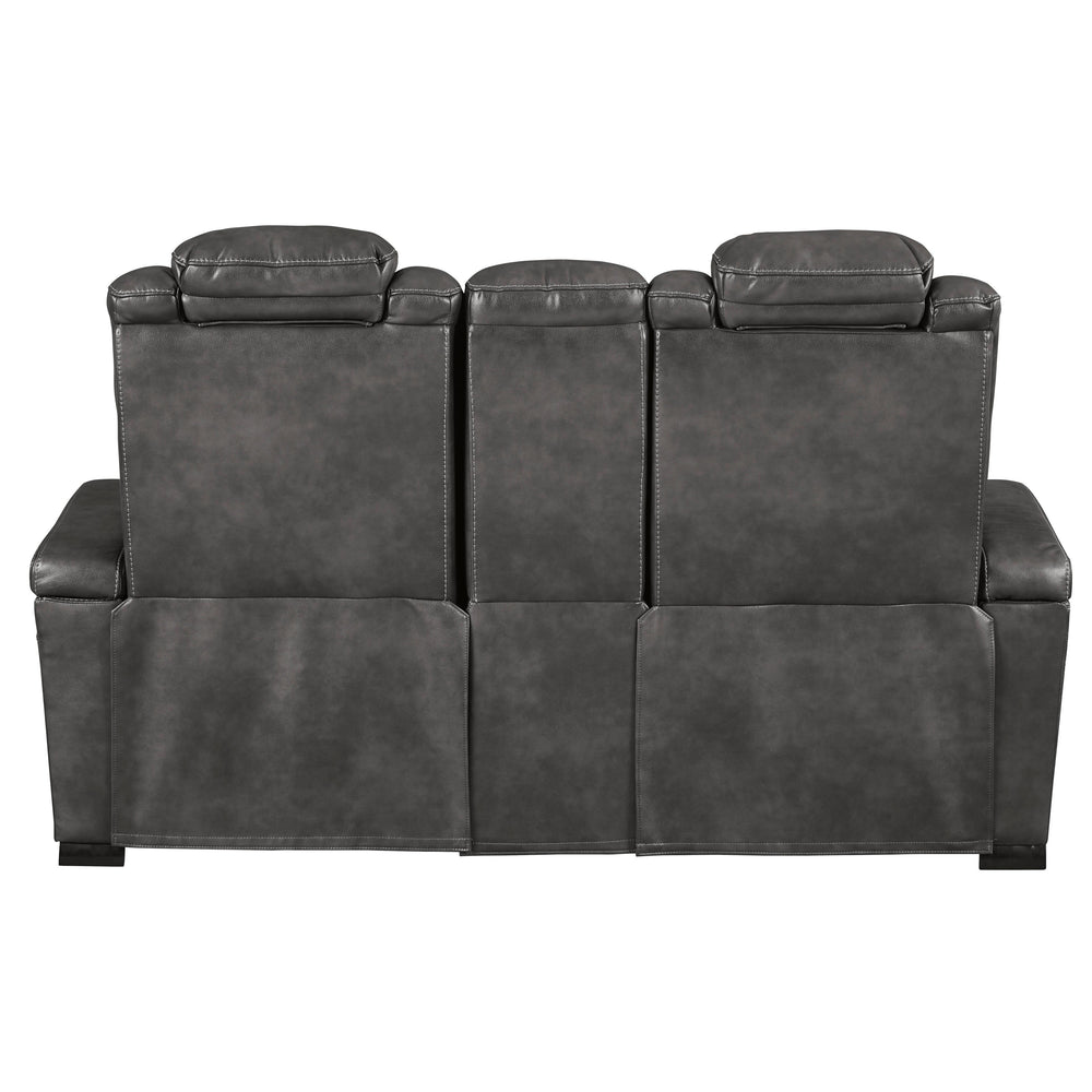  Signature Design by Ashley Turbulance 8500118C Power Reclining Loveseat w/ Console and ADJ Headrest IMAGE 4