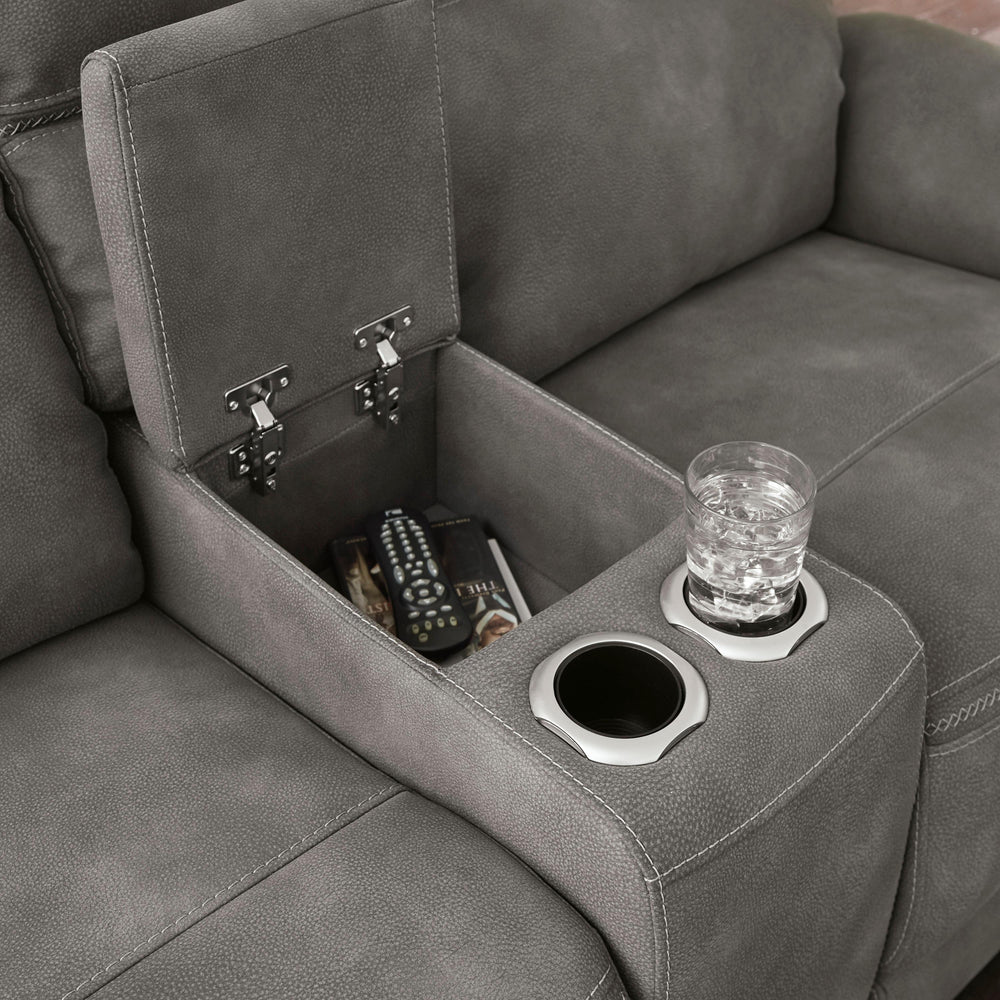  Signature Design by Ashley Next-Gen Durapella 5930118C PWR REC Loveseat w/ Console and ADJ Headrest IMAGE 7