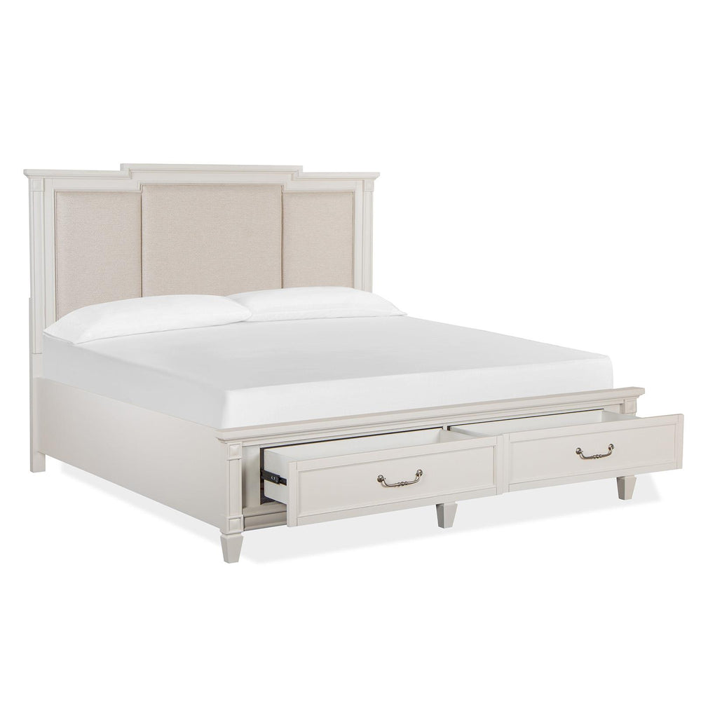  Magnussen Willowbrook B5324-65A Complete King Panel Storage Bed w/Upholstered Headboard IMAGE 2