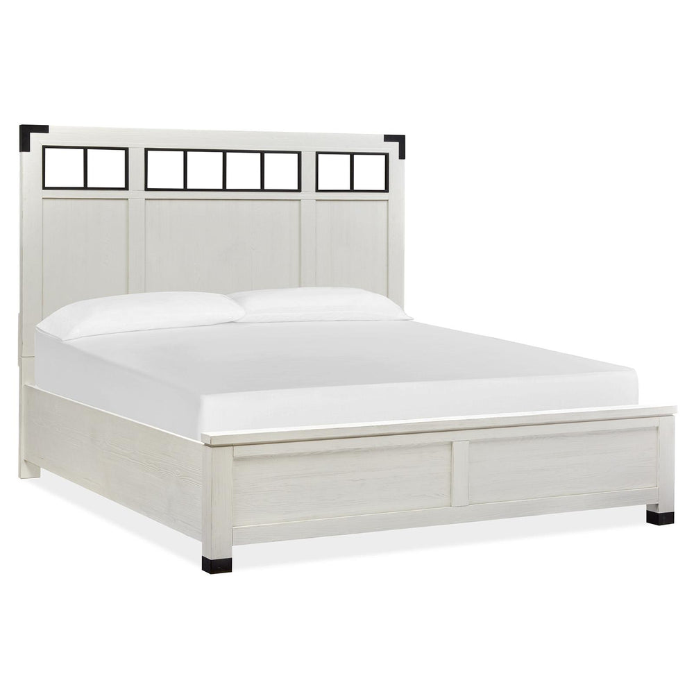  Magnussen Harper Springs B5321-78 California King Panel Bed with Metal/Wood Headboard IMAGE 1