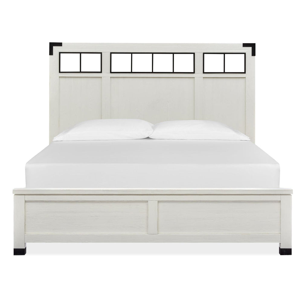  Magnussen Harper Springs B5321-78 California King Panel Bed with Metal/Wood Headboard IMAGE 2