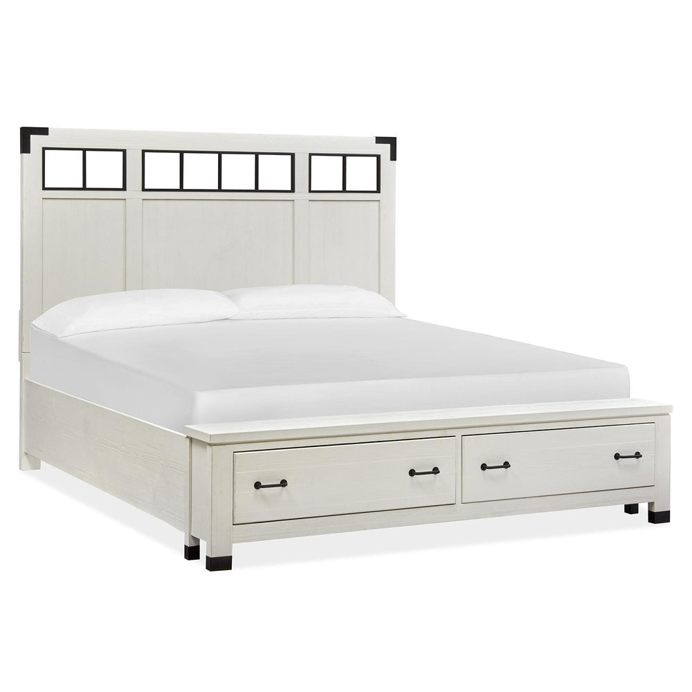  Magnussen Harper Springs B5321-68A King Panel Storage Bed with Metal/Wood Headboard IMAGE 1