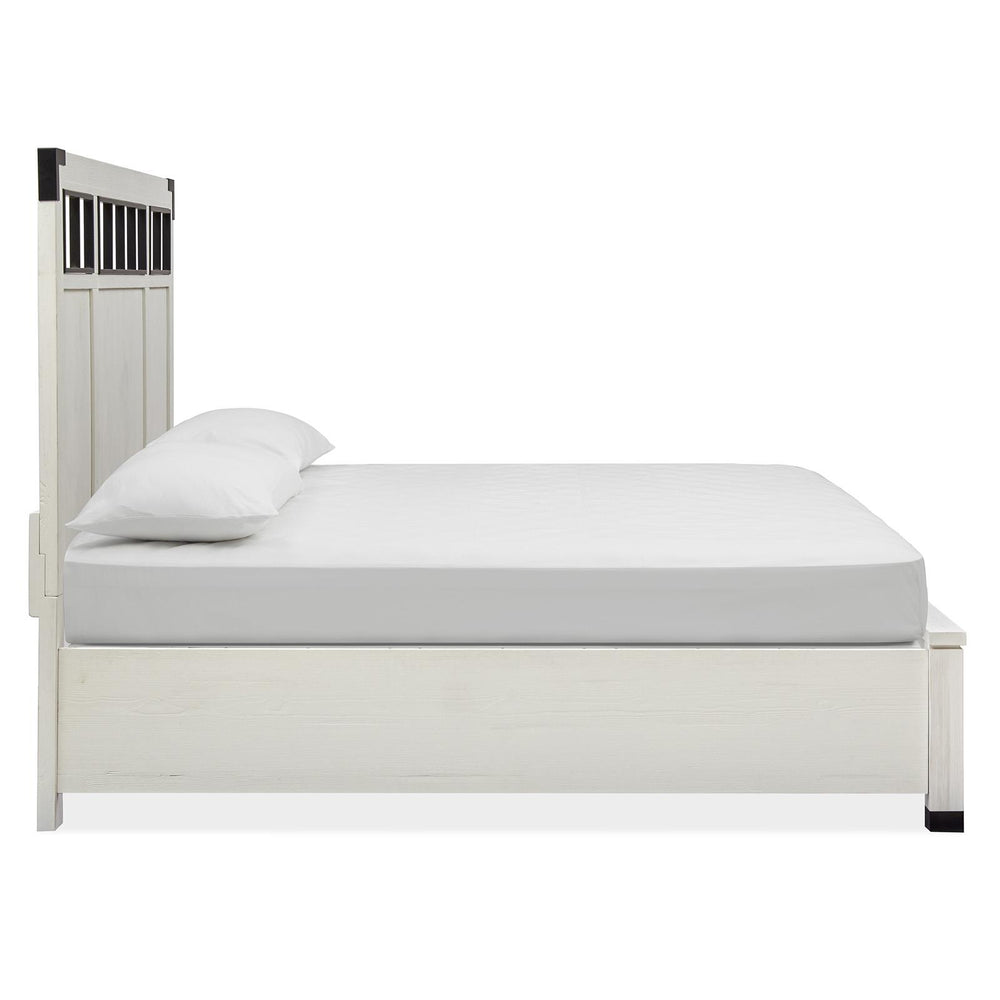  Magnussen Harper Springs B5321-68 King Panel Bed with Metal/Wood Headboard IMAGE 3