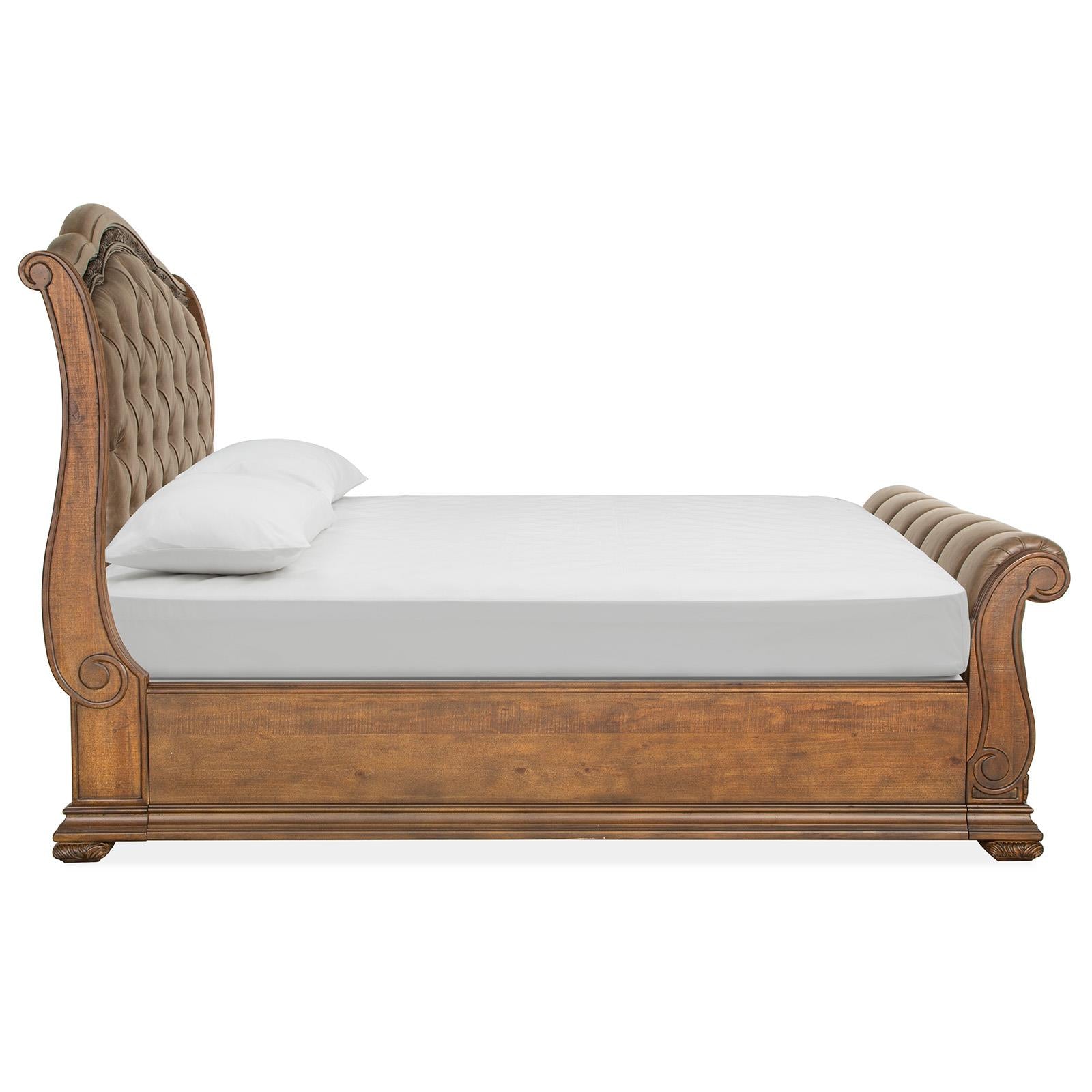  Magnussen Durango B5133-52 Complete Queen Sleigh Upholstered Bed IMAGE 3