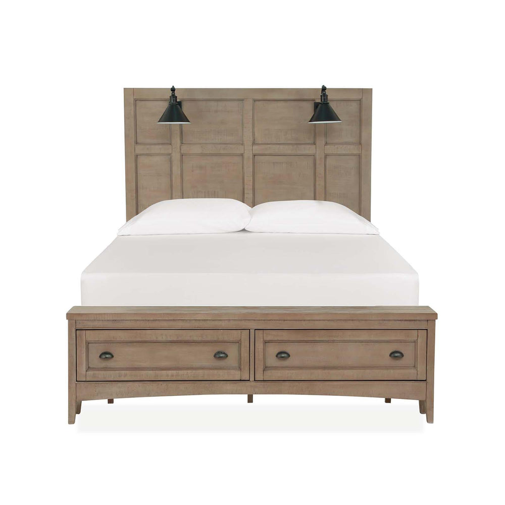  Magnussen Paxton Place B4805-59B Complete Queen Lamp Panel Storage Bed IMAGE 3
