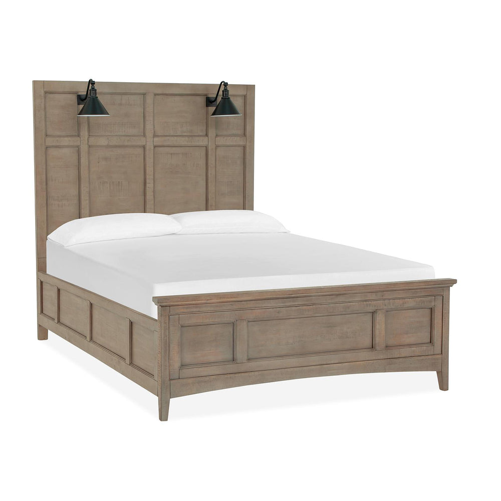  Magnussen Paxton Place B4805-59 Complete Queen Lamp Panel Bed with Regular Rails IMAGE 1