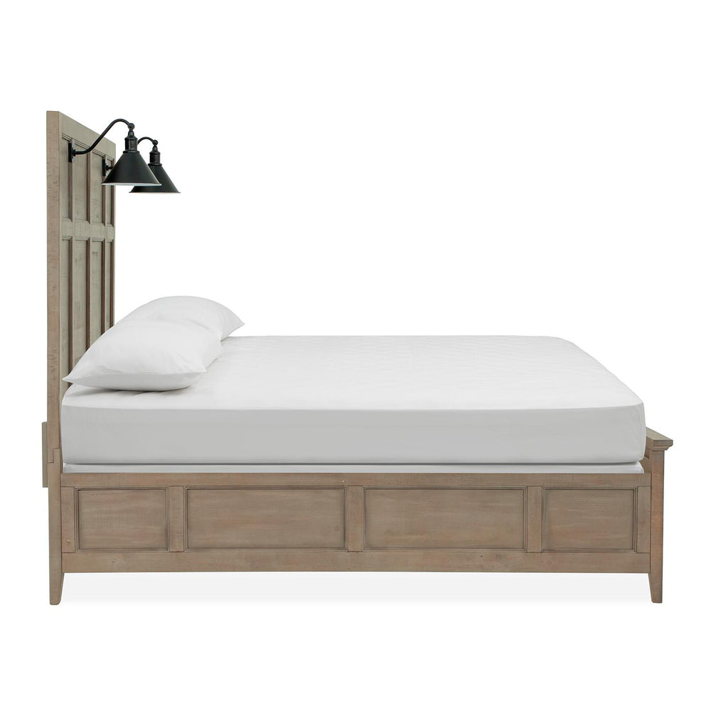  Magnussen Paxton Place B4805-59 Complete Queen Lamp Panel Bed with Regular Rails IMAGE 3