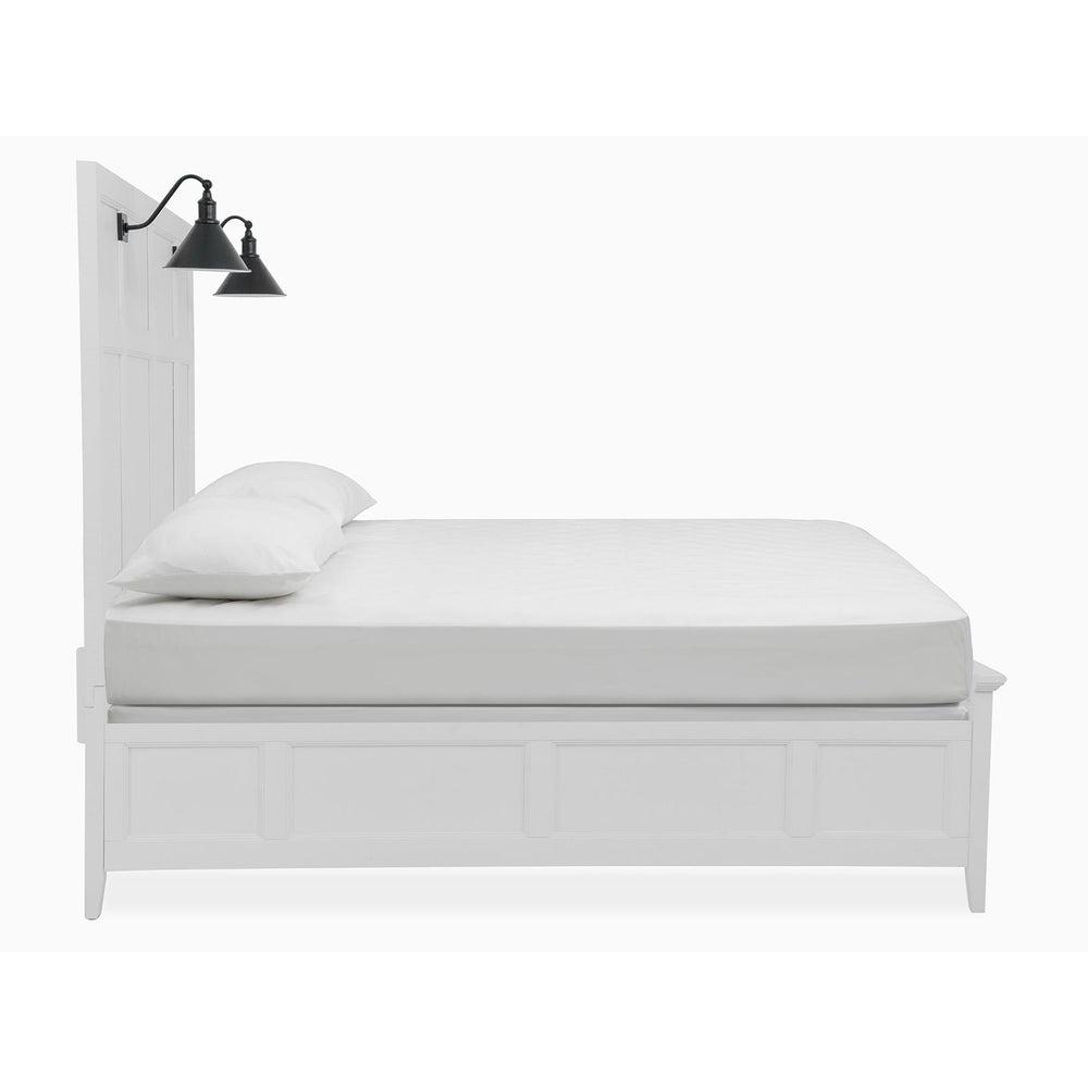  Magnussen Heron Cove B4400-69 Complete King Lamp Panel Bed with Regular Rails IMAGE 3