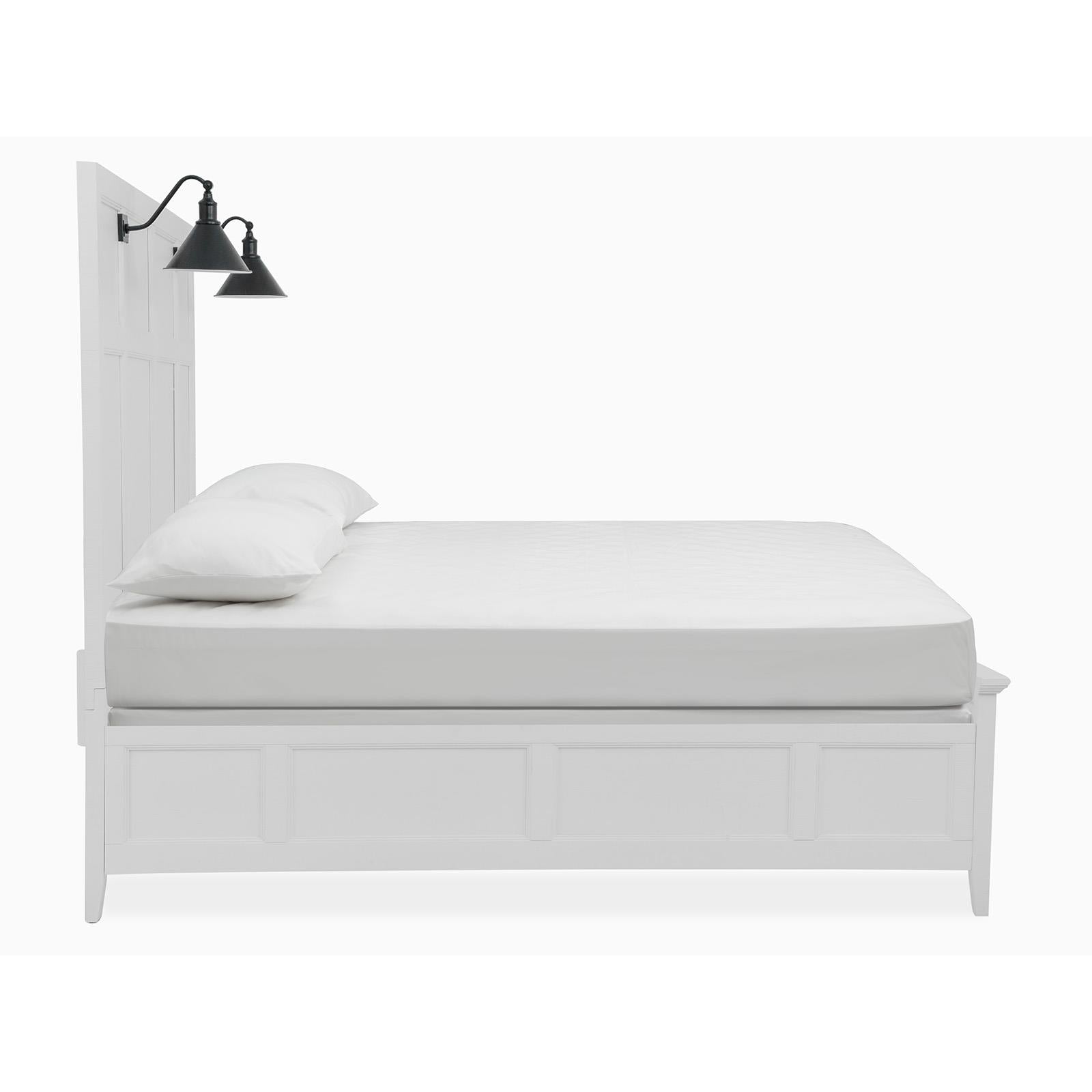  Magnussen Heron Cove B4400-69 Complete King Lamp Panel Bed with Regular Rails IMAGE 3