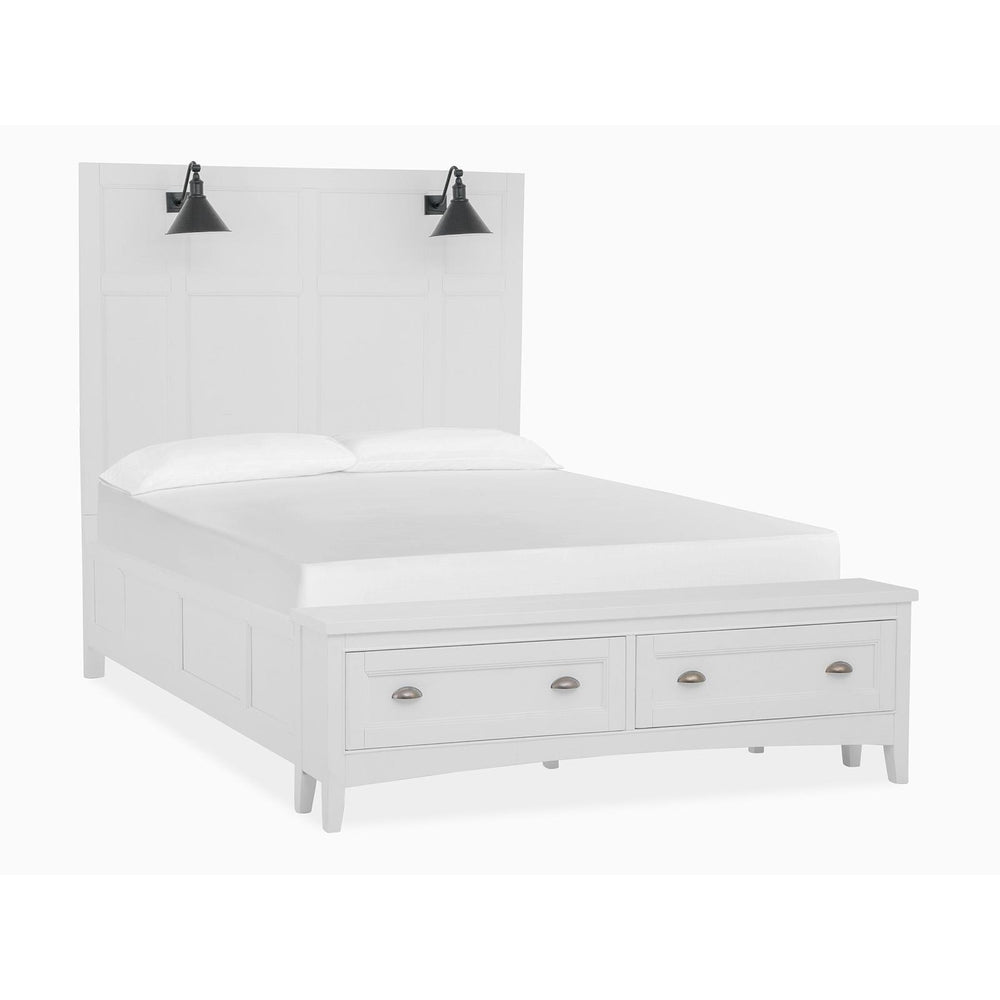  Magnussen Heron Cove B4400-59B Complete Queen Lamp Panel Storage Bed IMAGE 1