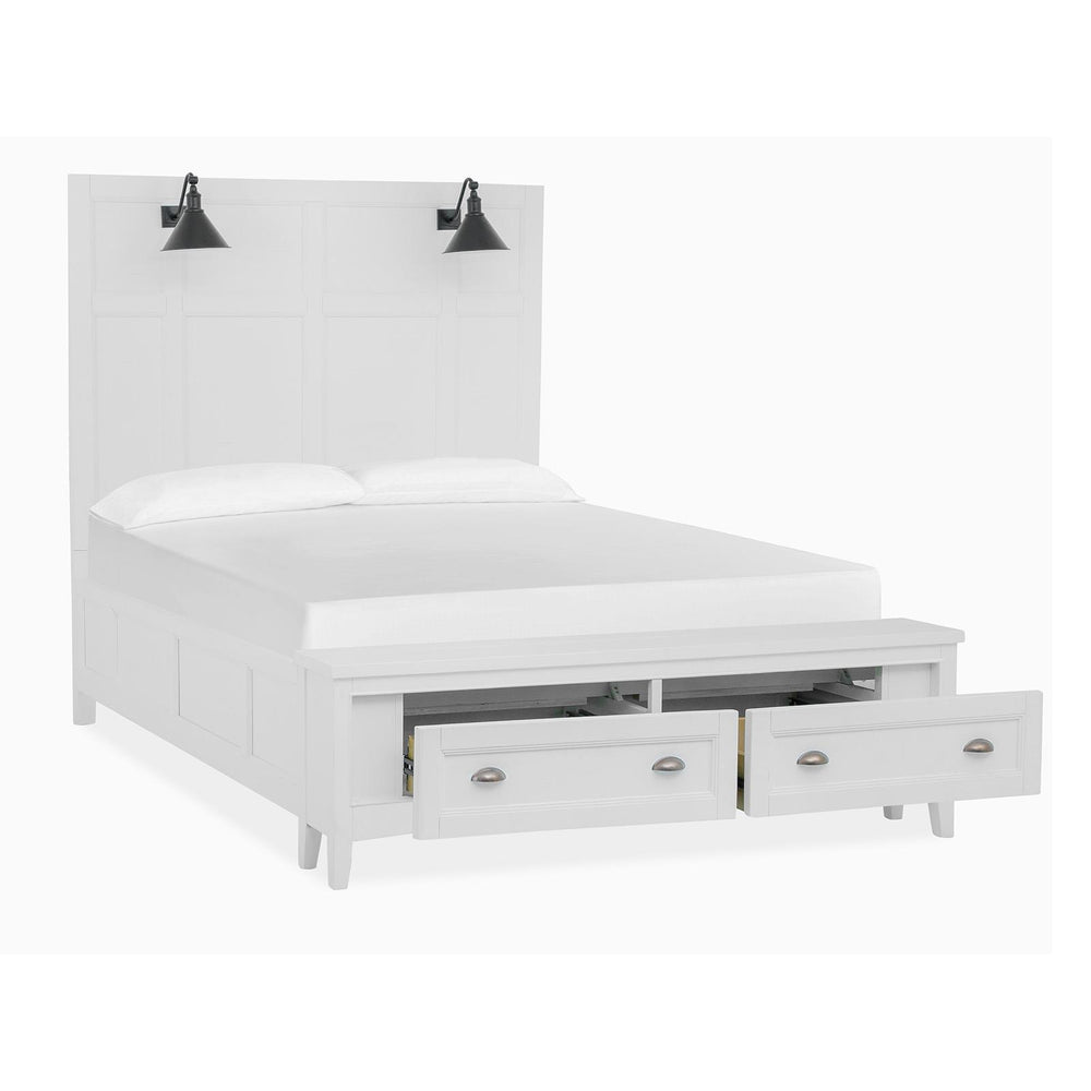  Magnussen Heron Cove B4400-59B Complete Queen Lamp Panel Storage Bed IMAGE 2