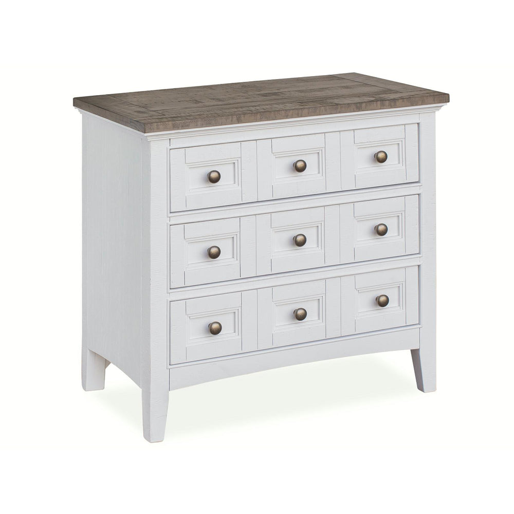  Magnussen Heron Cove B4400-01TT 2 Tone Drawer Nightstand (no touch lighting control) IMAGE 1