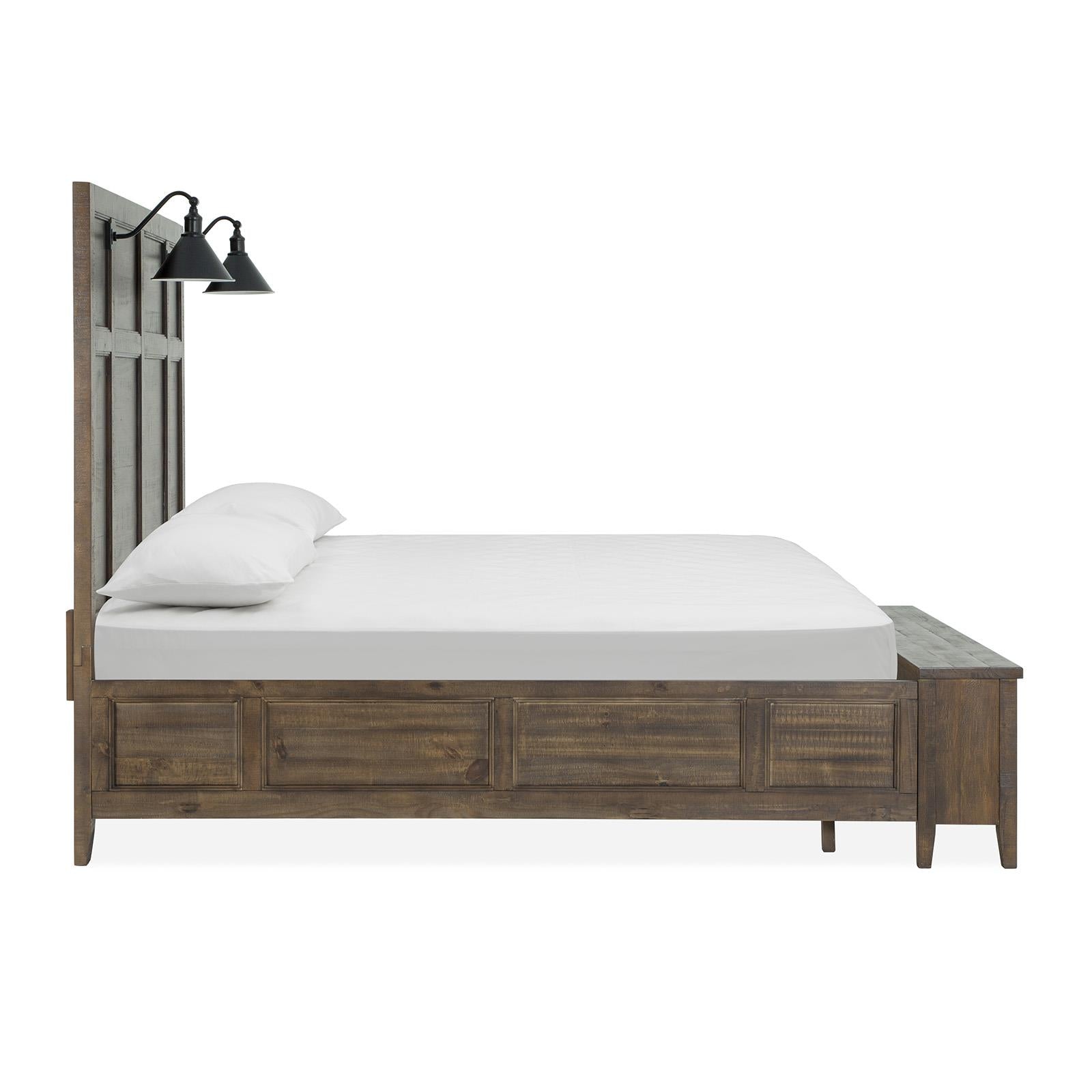  Magnussen Bay Creek B4398-59B Queen Lamp Panel Storage Bed IMAGE 4