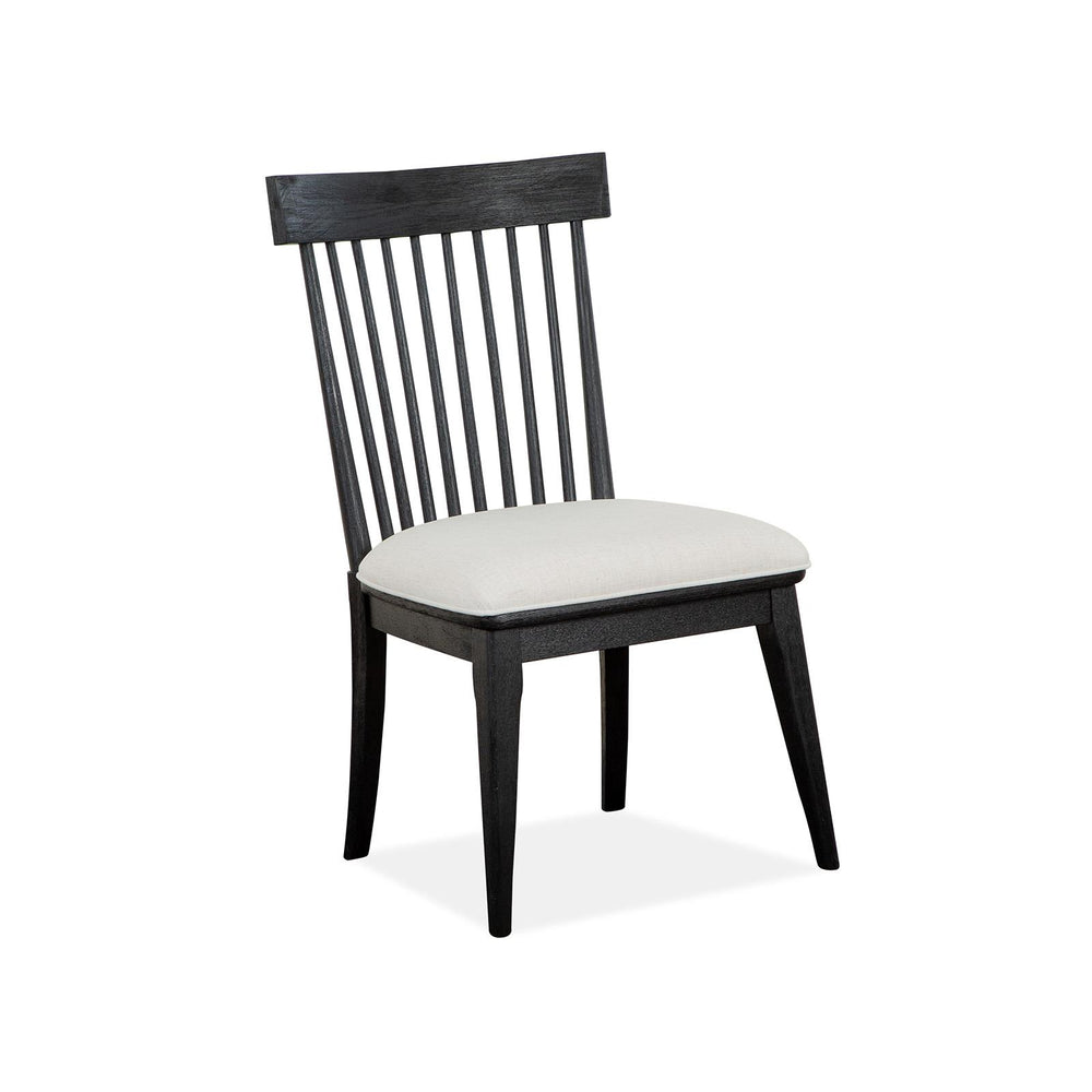  Magnussen Harper Springs D5321-64 Dining Side Chair with Upholstered Seat & Wood Windsor Back IMAGE 1
