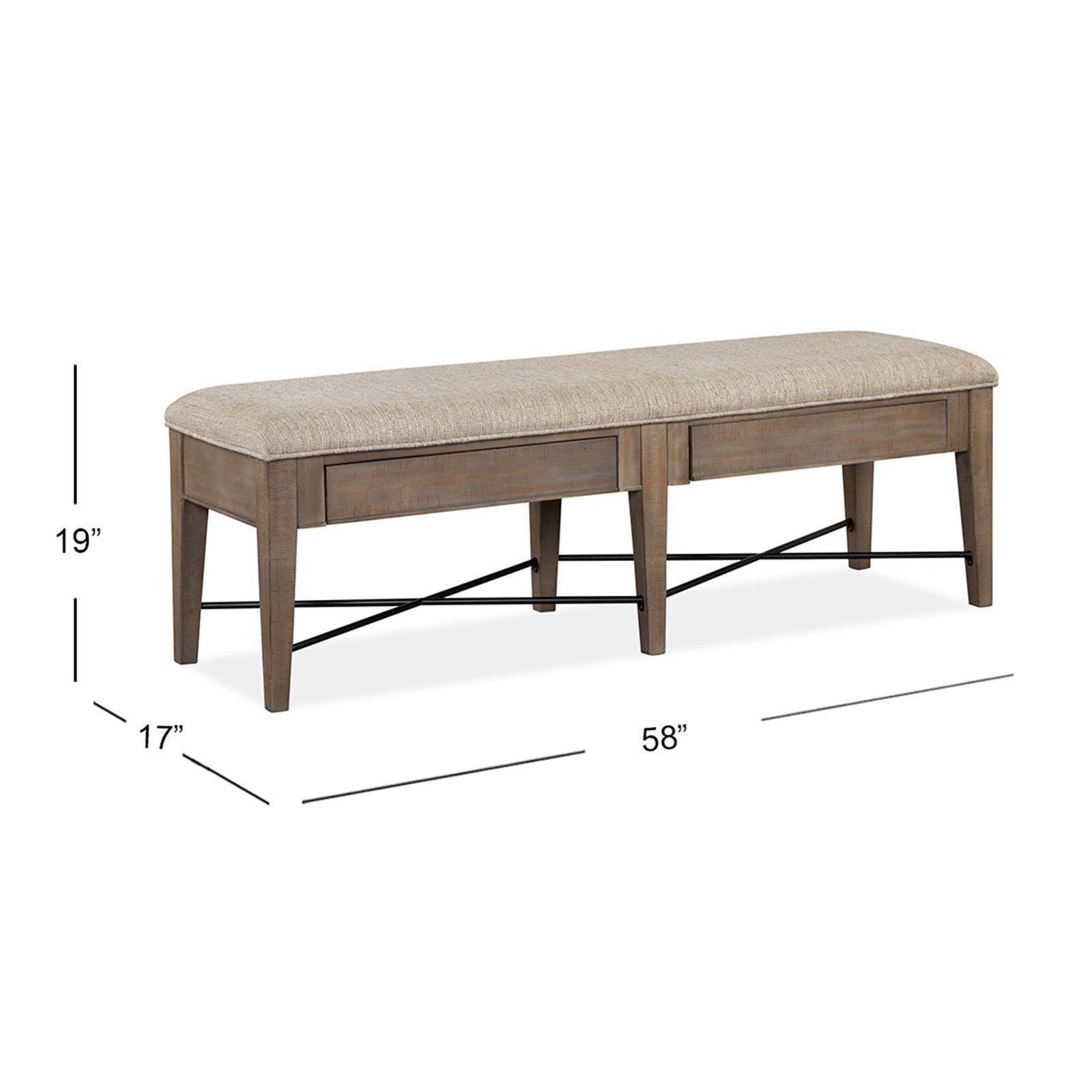  Magnussen Paxton Place D4805-68 Bench with Upholstered Seat IMAGE 10