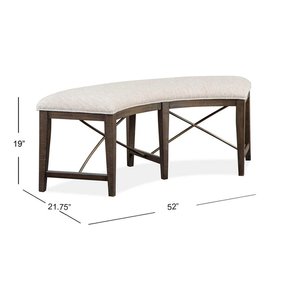  Magnussen Westley Falls D4399-67 Curved Bench with Upholstered Seat IMAGE 5