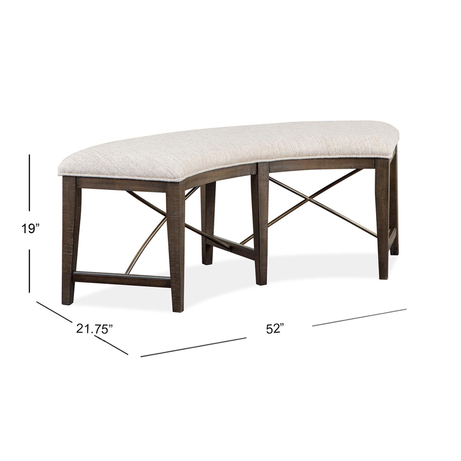  Magnussen Westley Falls D4399-67 Curved Bench with Upholstered Seat IMAGE 5