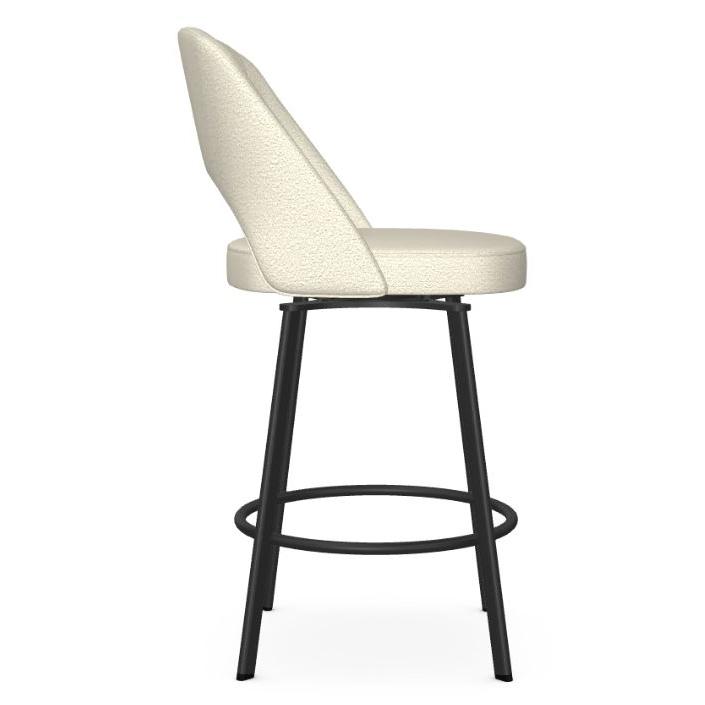  Amisco Scarlett 41344 Counter Height Swivel Stool - Black Coral/Sheep IMAGE 3