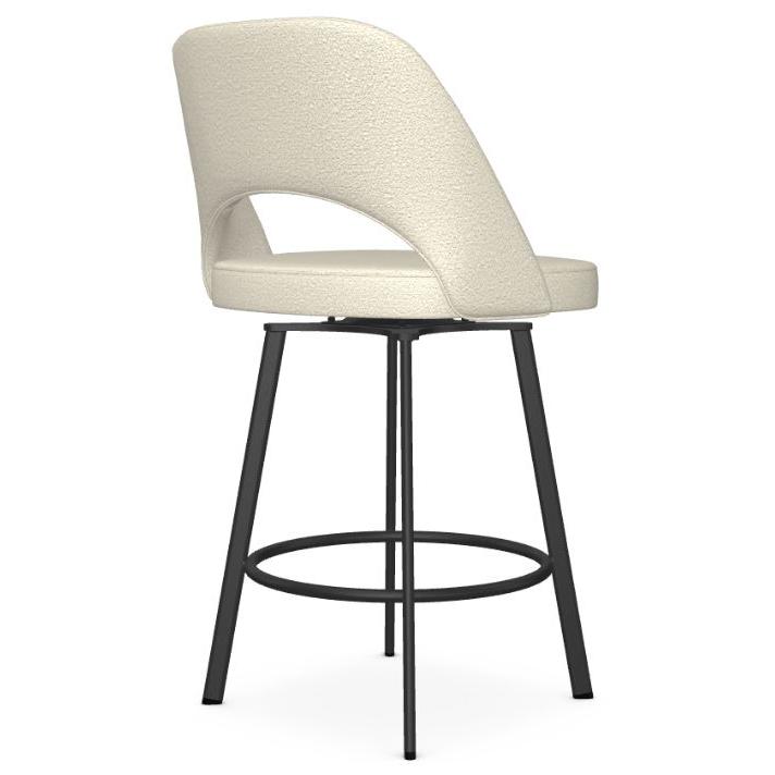  Amisco Scarlett 41344 Counter Height Swivel Stool - Black Coral/Sheep IMAGE 4