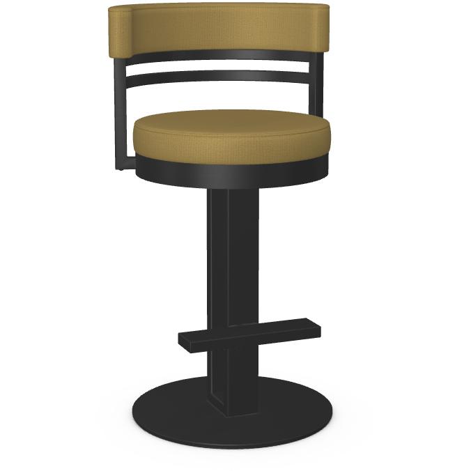  Amisco Sunny 41575-26 Counter Height Swivel Stool - Black Coral/Mustard IMAGE 1