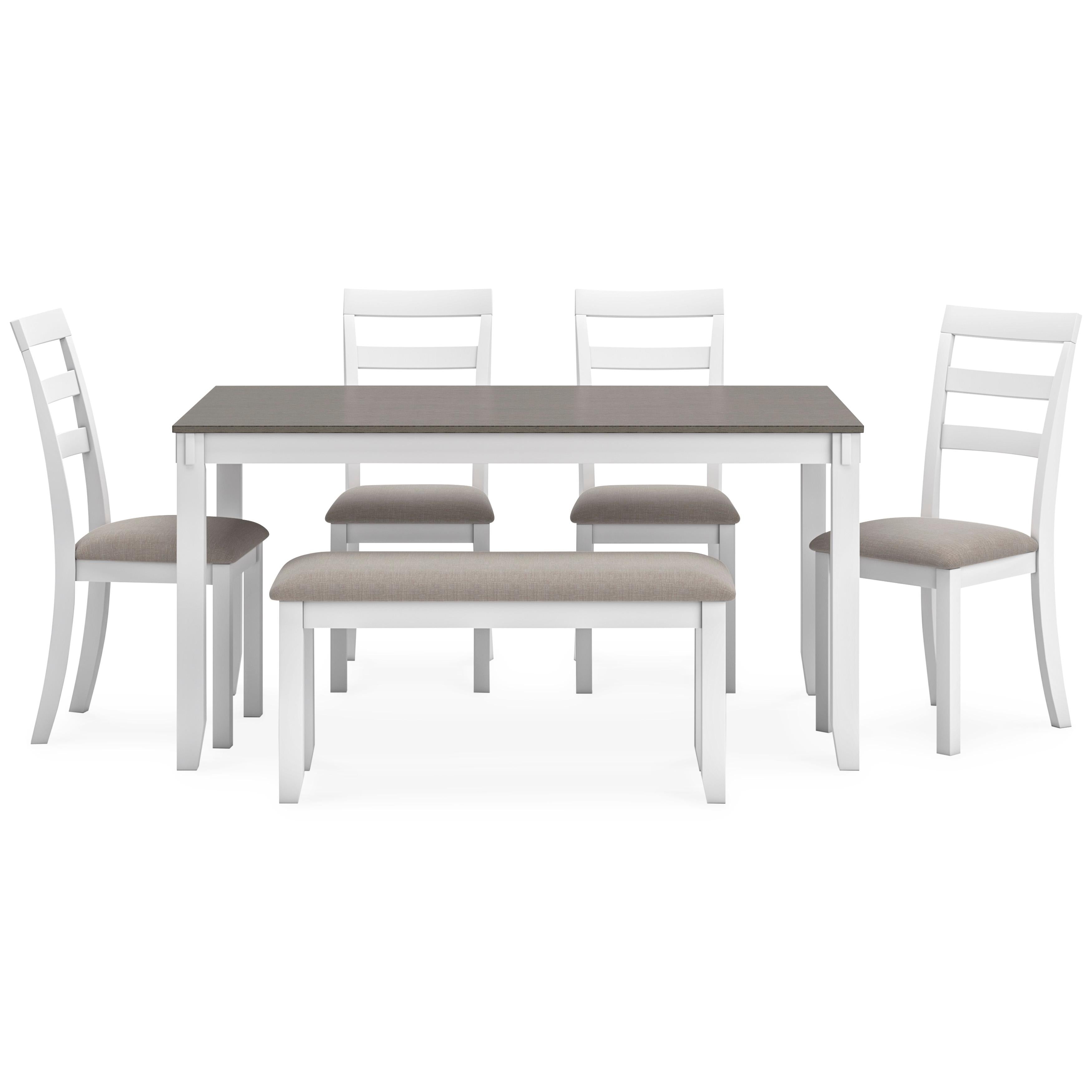  Signature Design by Ashley Stonehollow D382-325 Rectangular Dining Room Table Set IMAGE 2