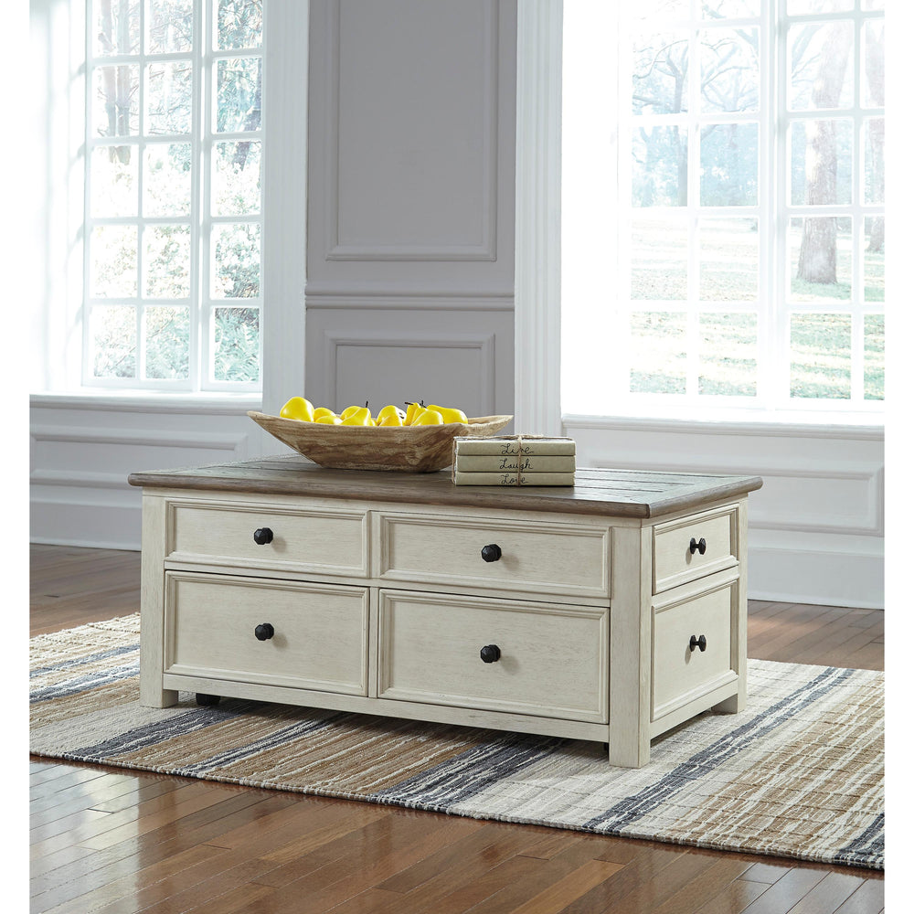  Signature Design by Ashley Bolanburg T637T2 Coffee Table and 2 Chairside End Tables IMAGE 2