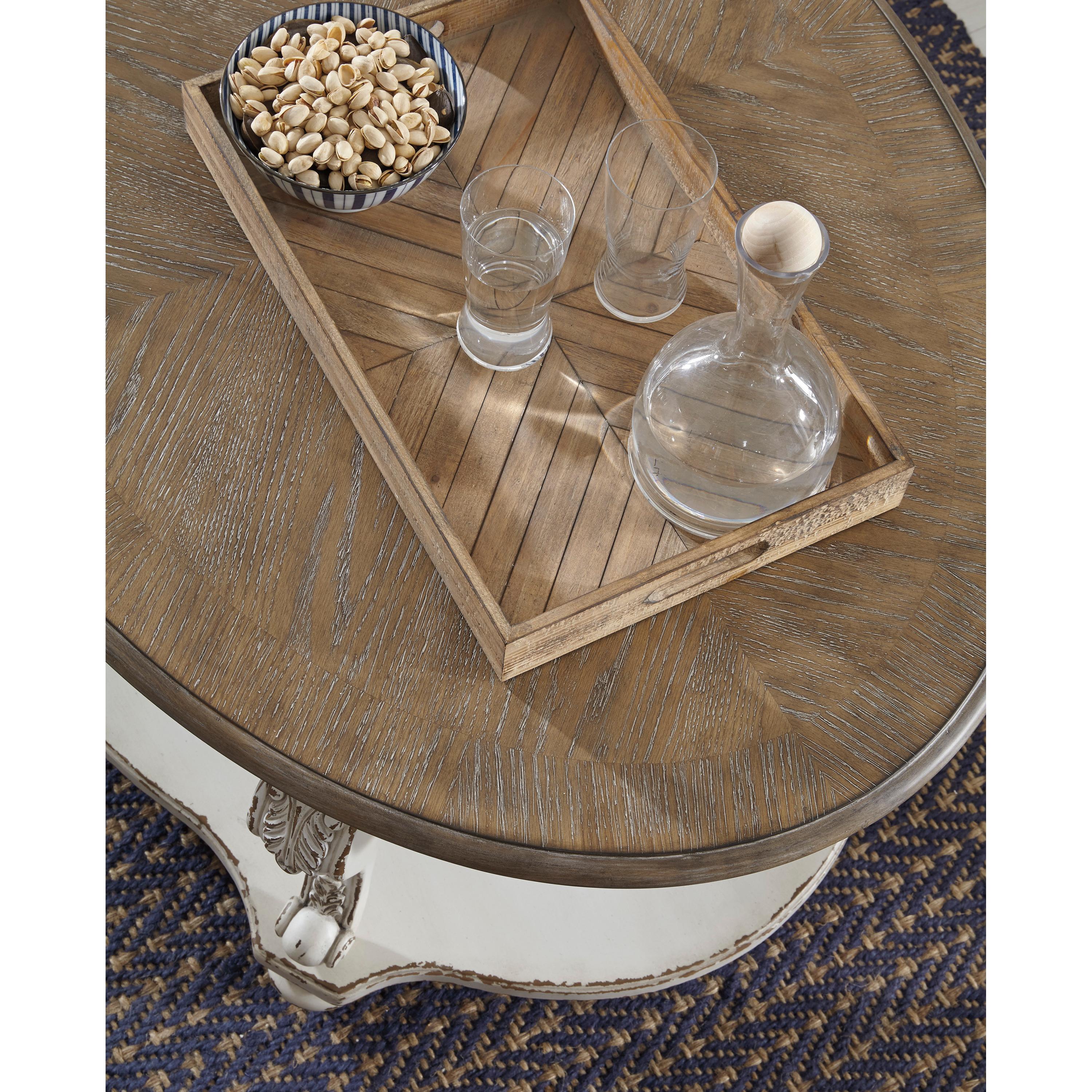  Signature Design by Ashley Realyn T743T2 Coffee Table and 2 End Tables IMAGE 3