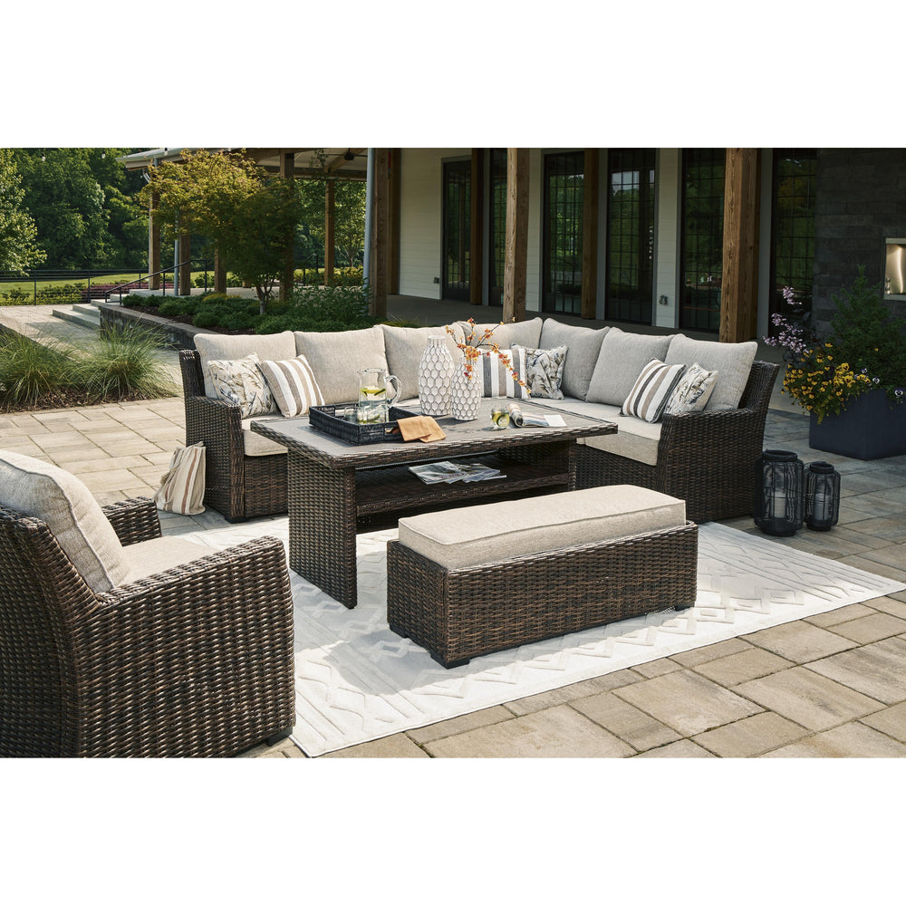  Signature Design by Ashley Brook Ranch P465-822 Sofa Sectional/Bench with Cushion IMAGE 9