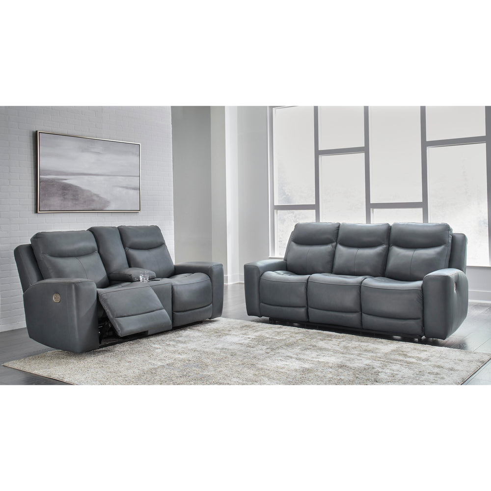  Signature Design by Ashley Mindanao U5950418C Power Reclining Loveseat with Console and Adjustable Headrest IMAGE 11