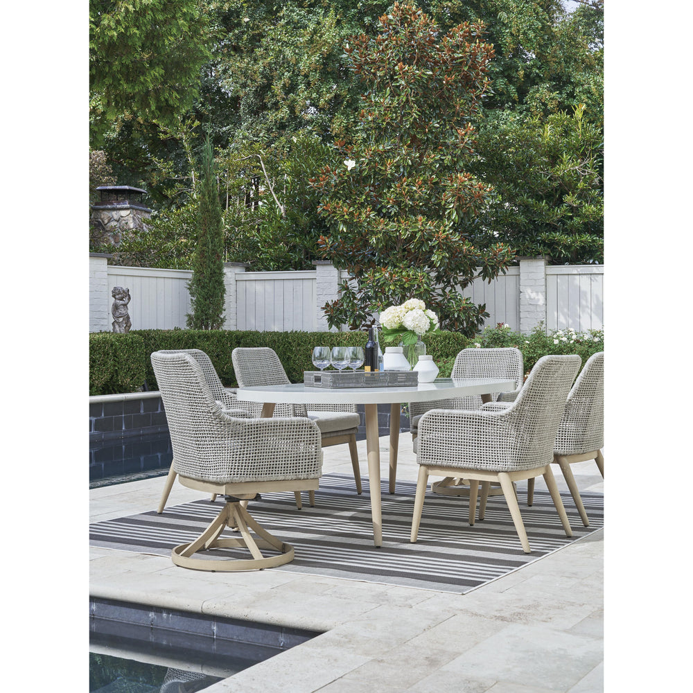 Signature Design by Ashley Seton Creek P798-625 Oval Dining Table with Umbrella Option IMAGE 9