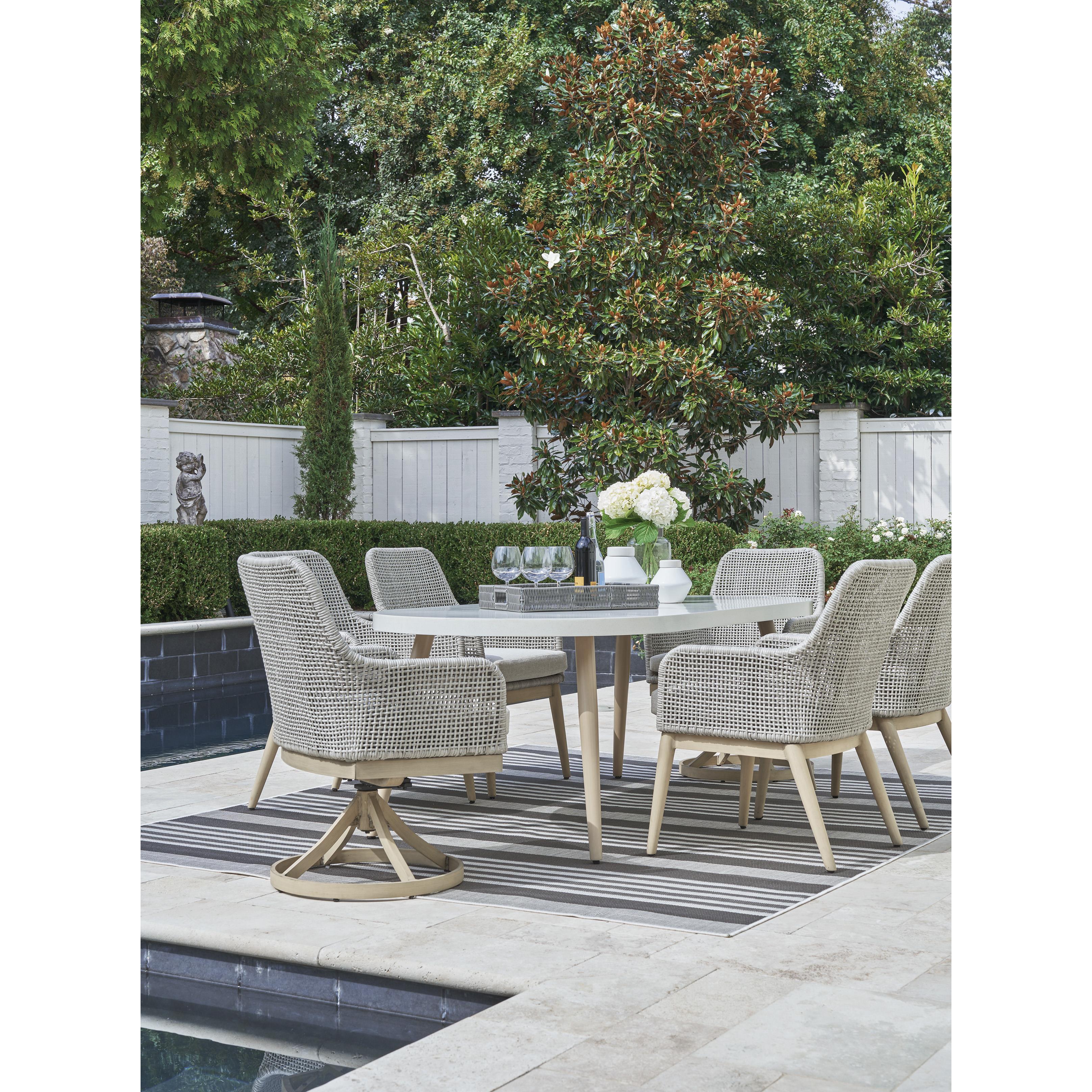  Signature Design by Ashley Seton Creek P798-625 Oval Dining Table with Umbrella Option IMAGE 9