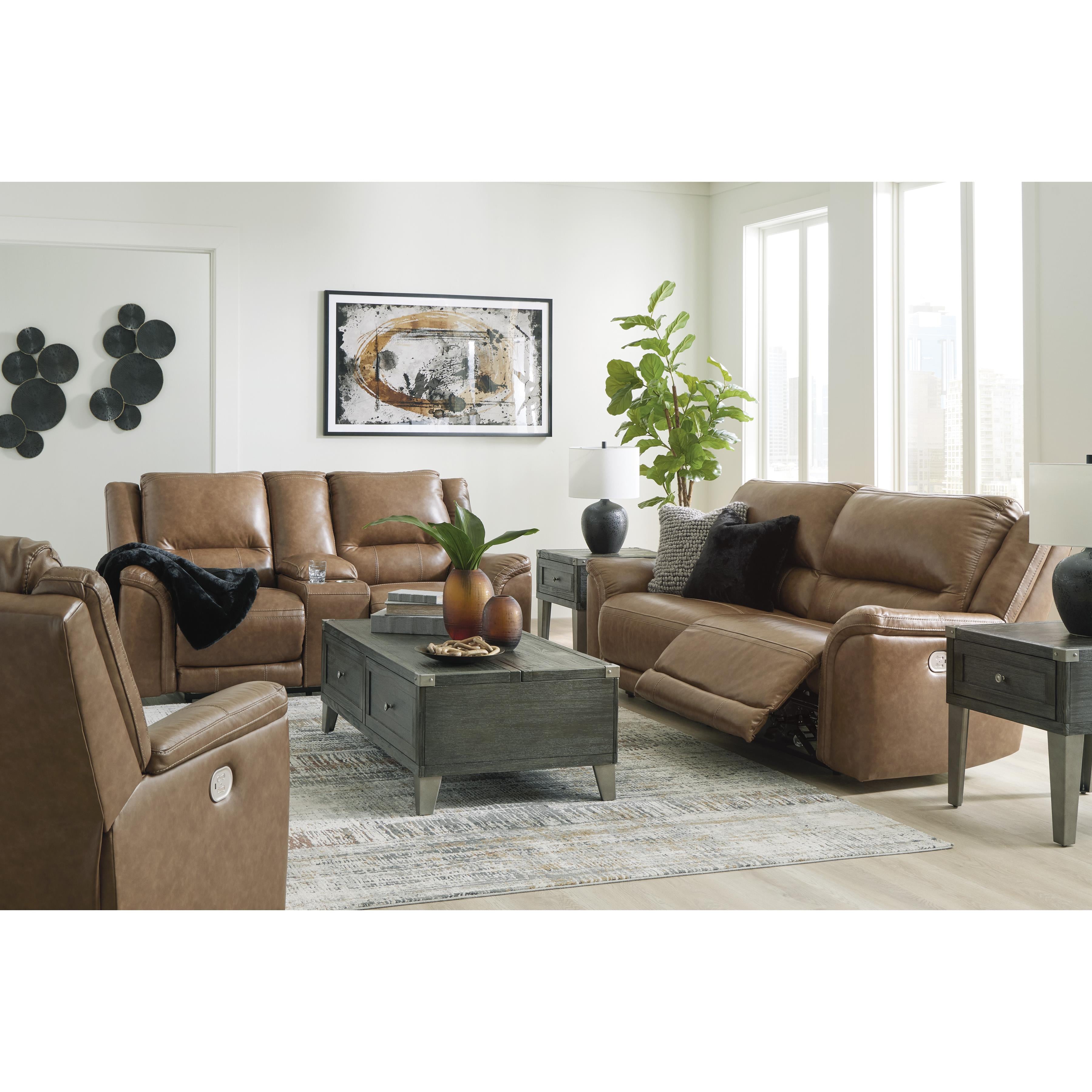  Signature Design by Ashley Trasimeno U8281518 Power Reclining Loveseat with Console and Adjustable Headrest IMAGE 16