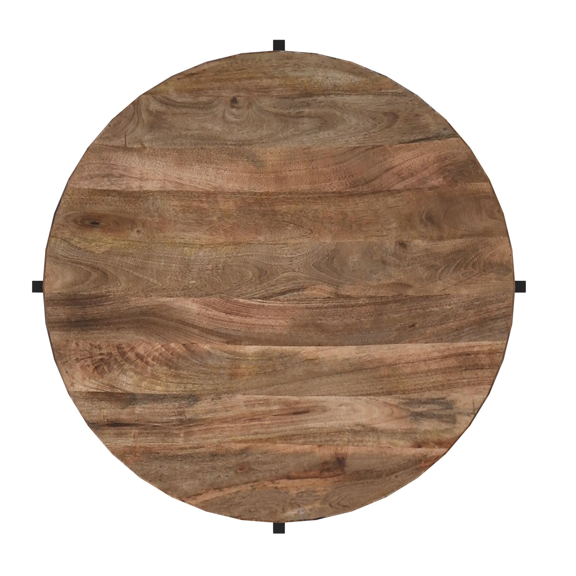  !nspire Blox 301-528NAT Round Coffee Table - Natural and Black IMAGE 7