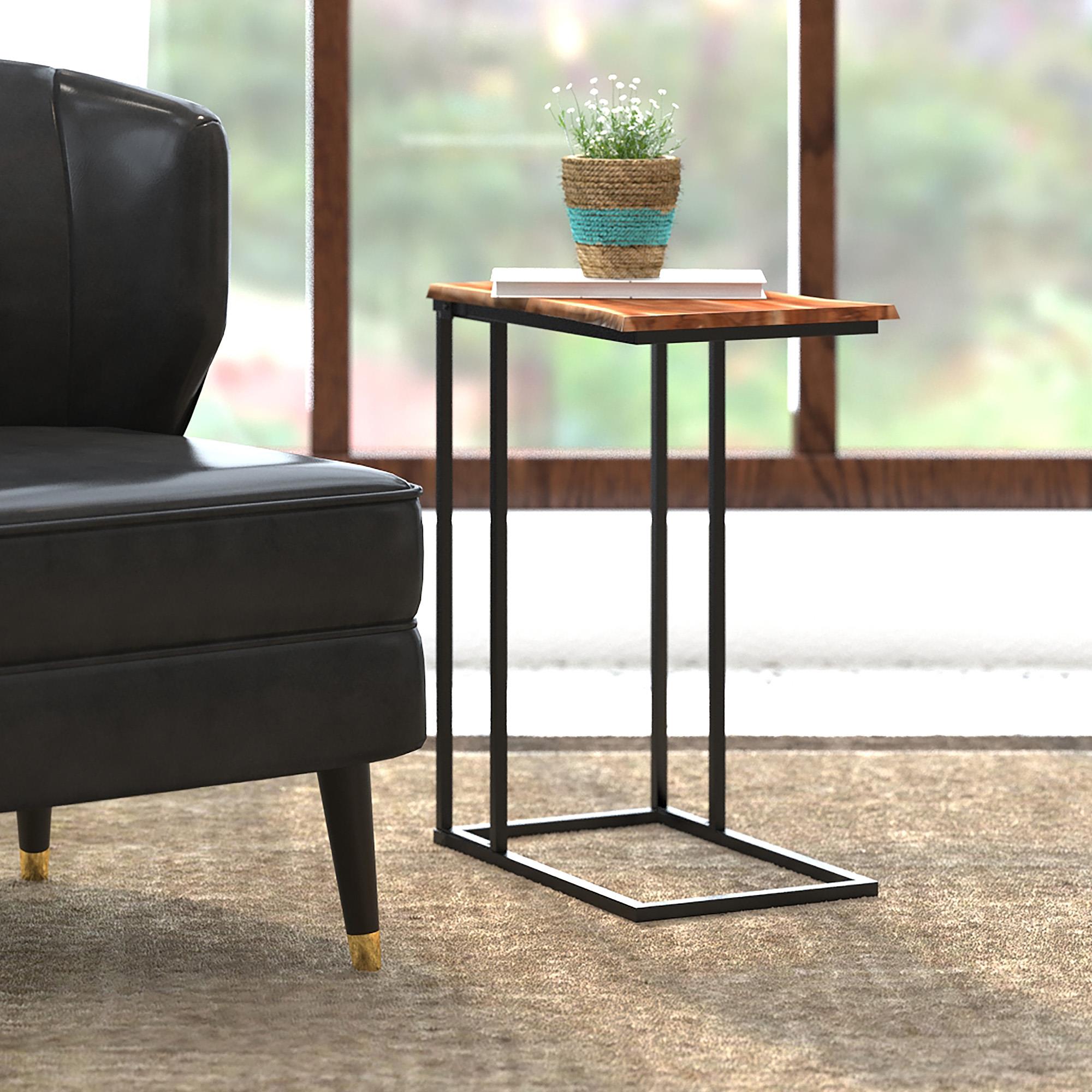  !nspire Jivin 501-676NAT Accent Table - Natural and Black IMAGE 2