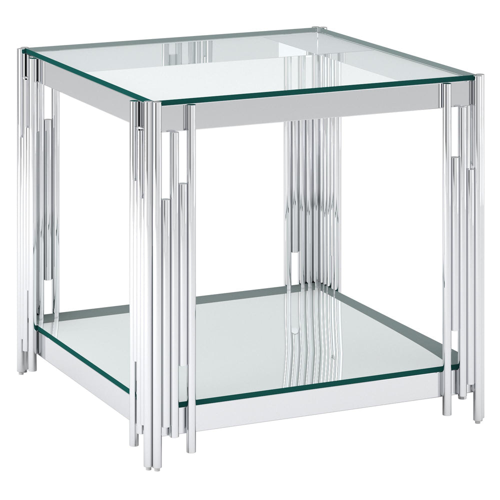  !nspire Estrel 501-630CH_L Large Accent Table - Silver IMAGE 1