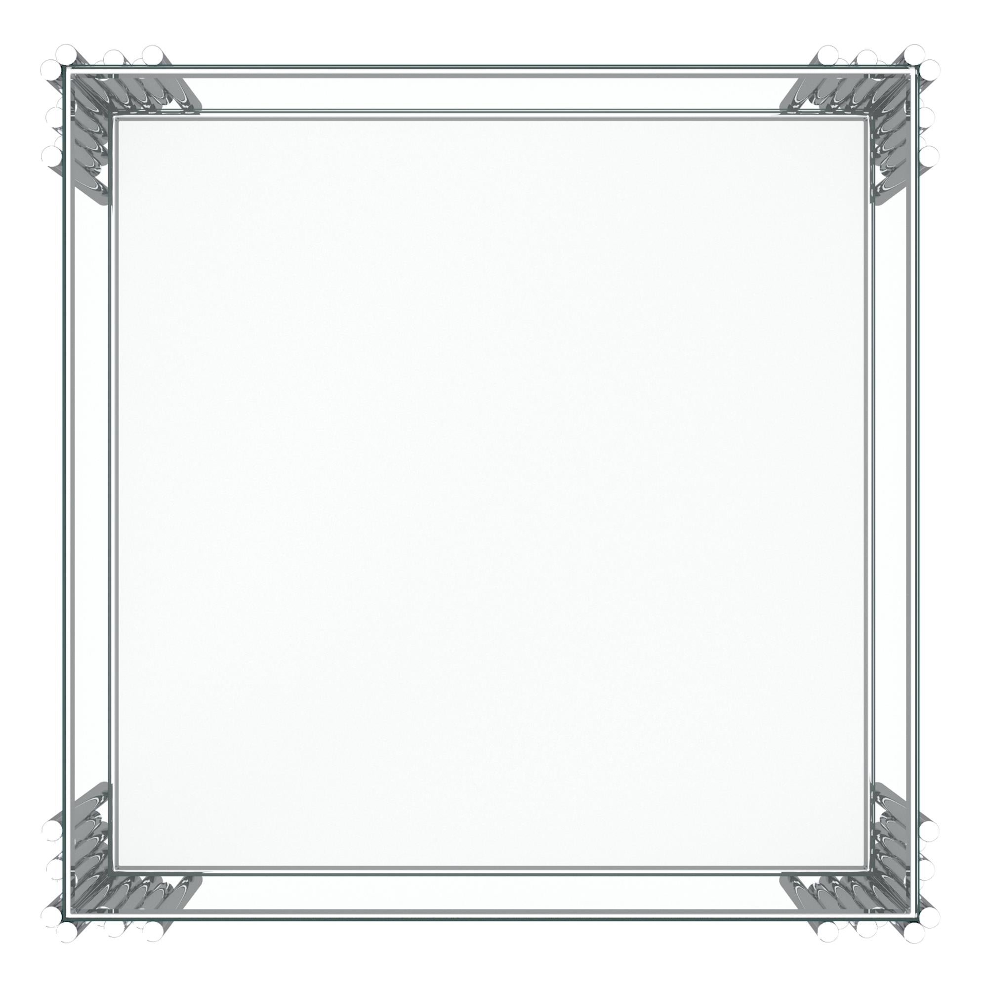  !nspire Estrel 501-630CH_L Large Accent Table - Silver IMAGE 4