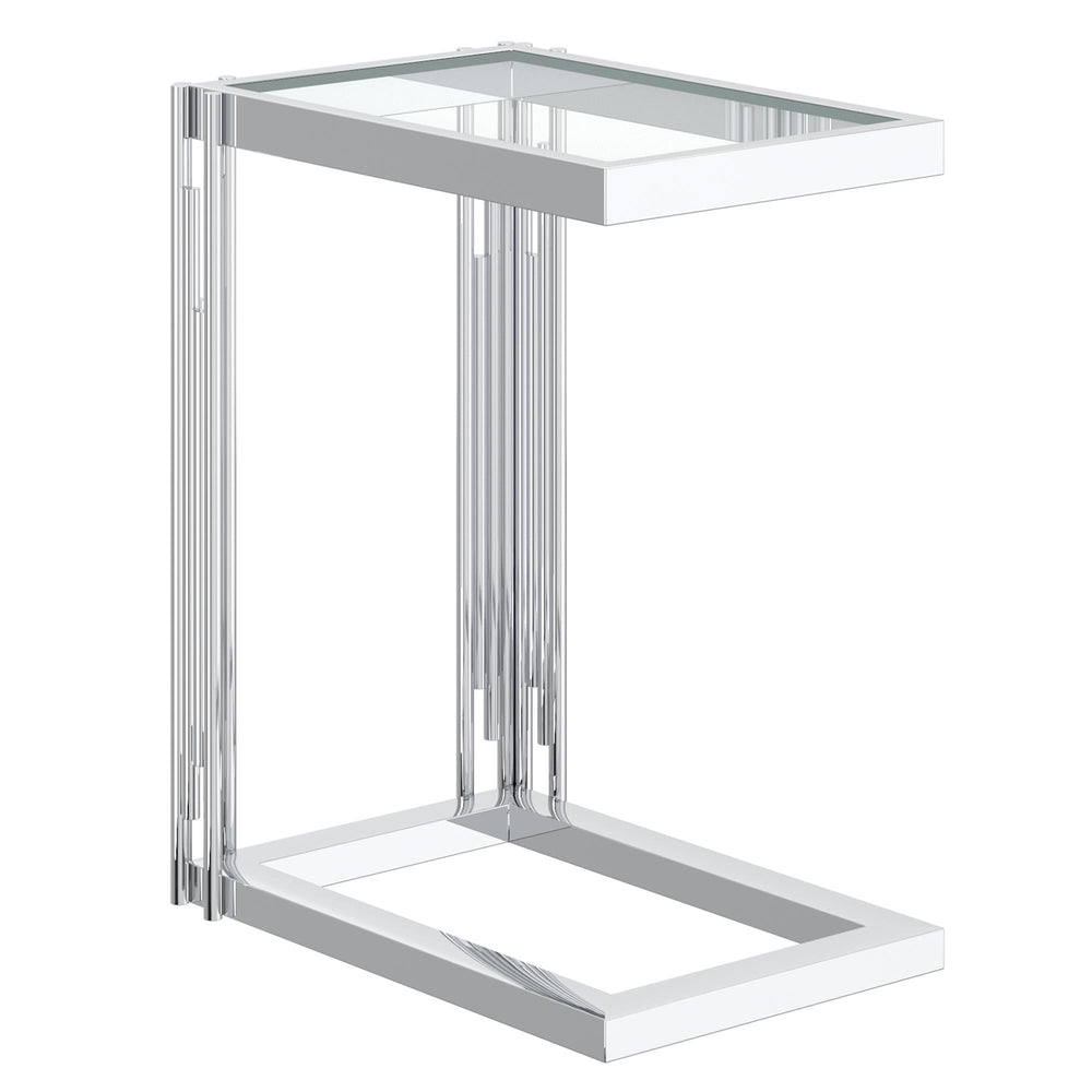  !nspire Estrel 501-630CH_S Small Accent Table - Silver IMAGE 1