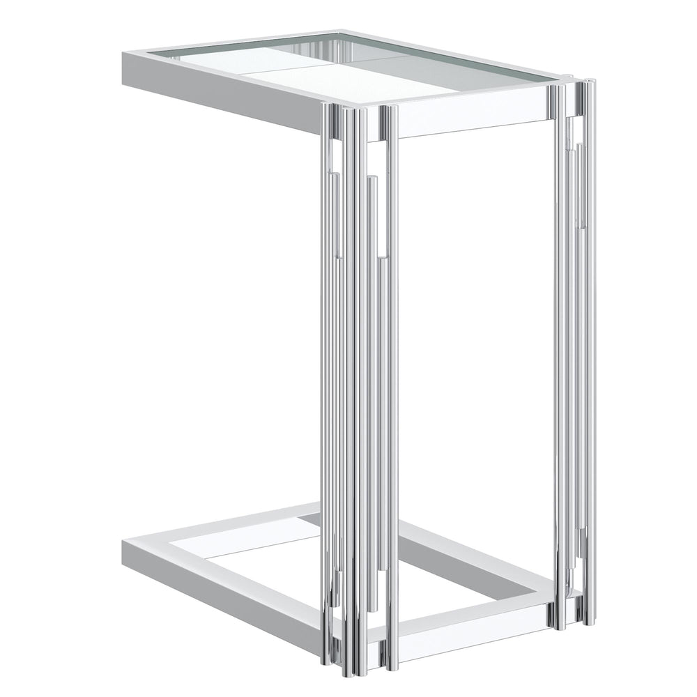  !nspire Estrel 501-630CH_S Small Accent Table - Silver IMAGE 3