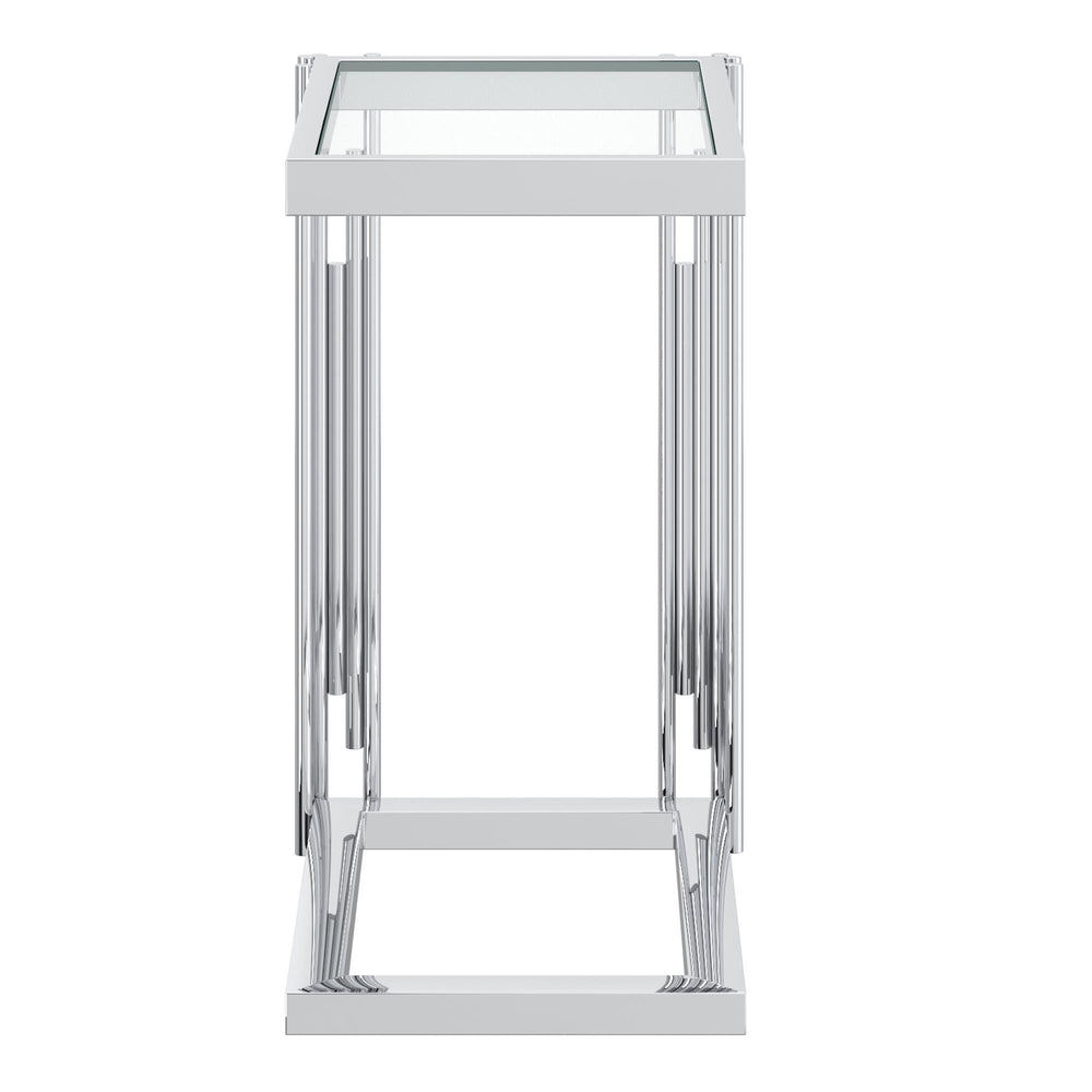  !nspire Estrel 501-630CH_S Small Accent Table - Silver IMAGE 5