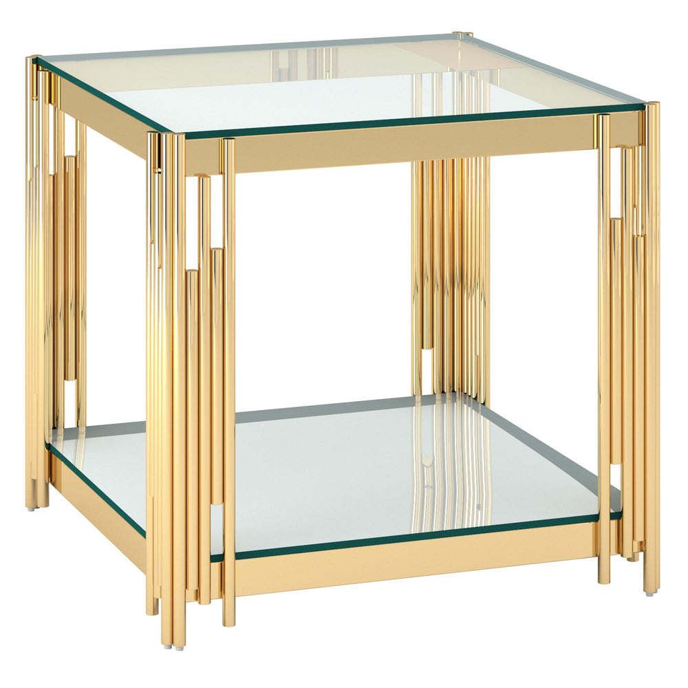  !nspire Estrel 501-630GL_L Large Accent Table - Gold IMAGE 1