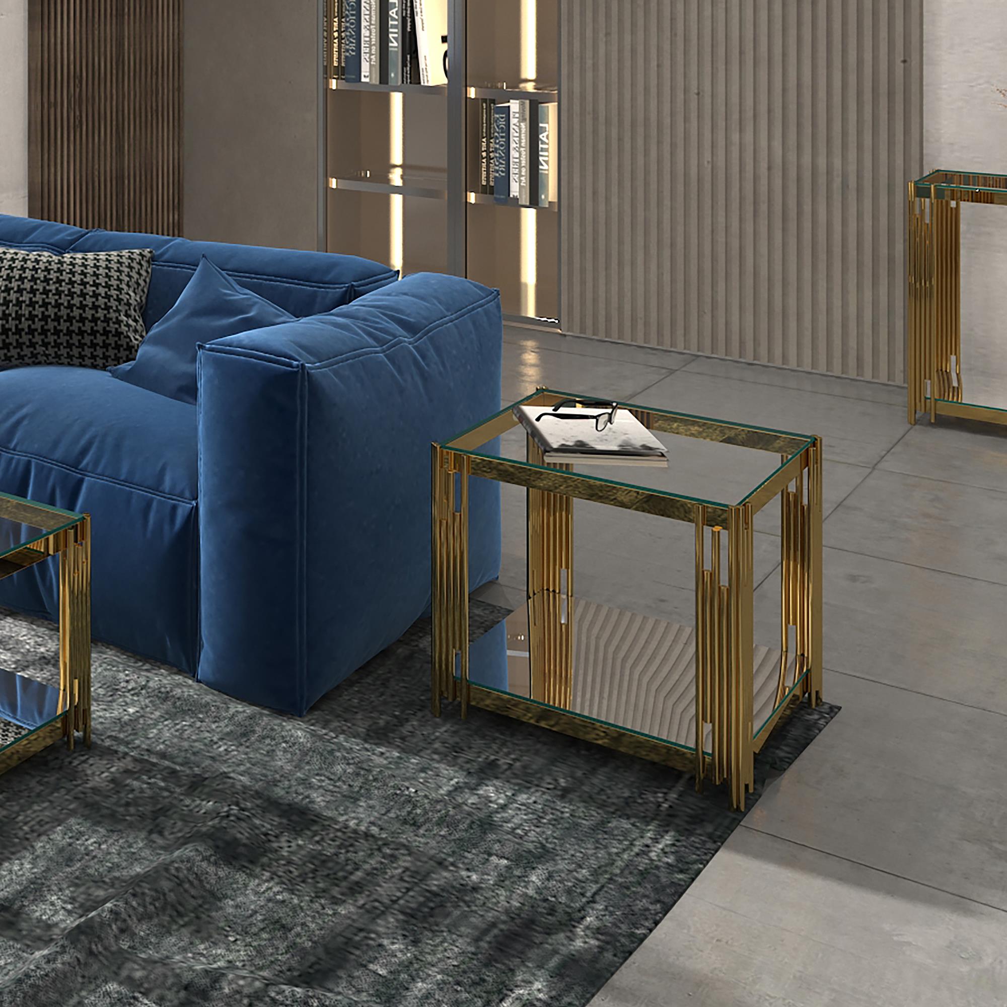  !nspire Estrel 501-630GL_L Large Accent Table - Gold IMAGE 2