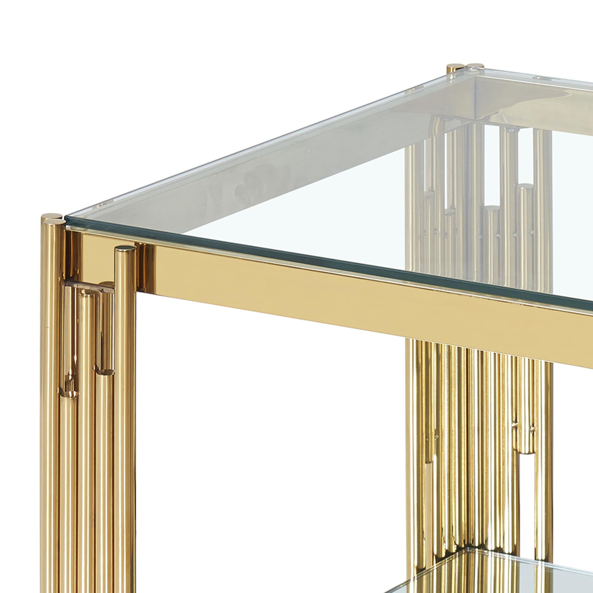 !nspire Estrel 501-630GL_L Large Accent Table - Gold IMAGE 6