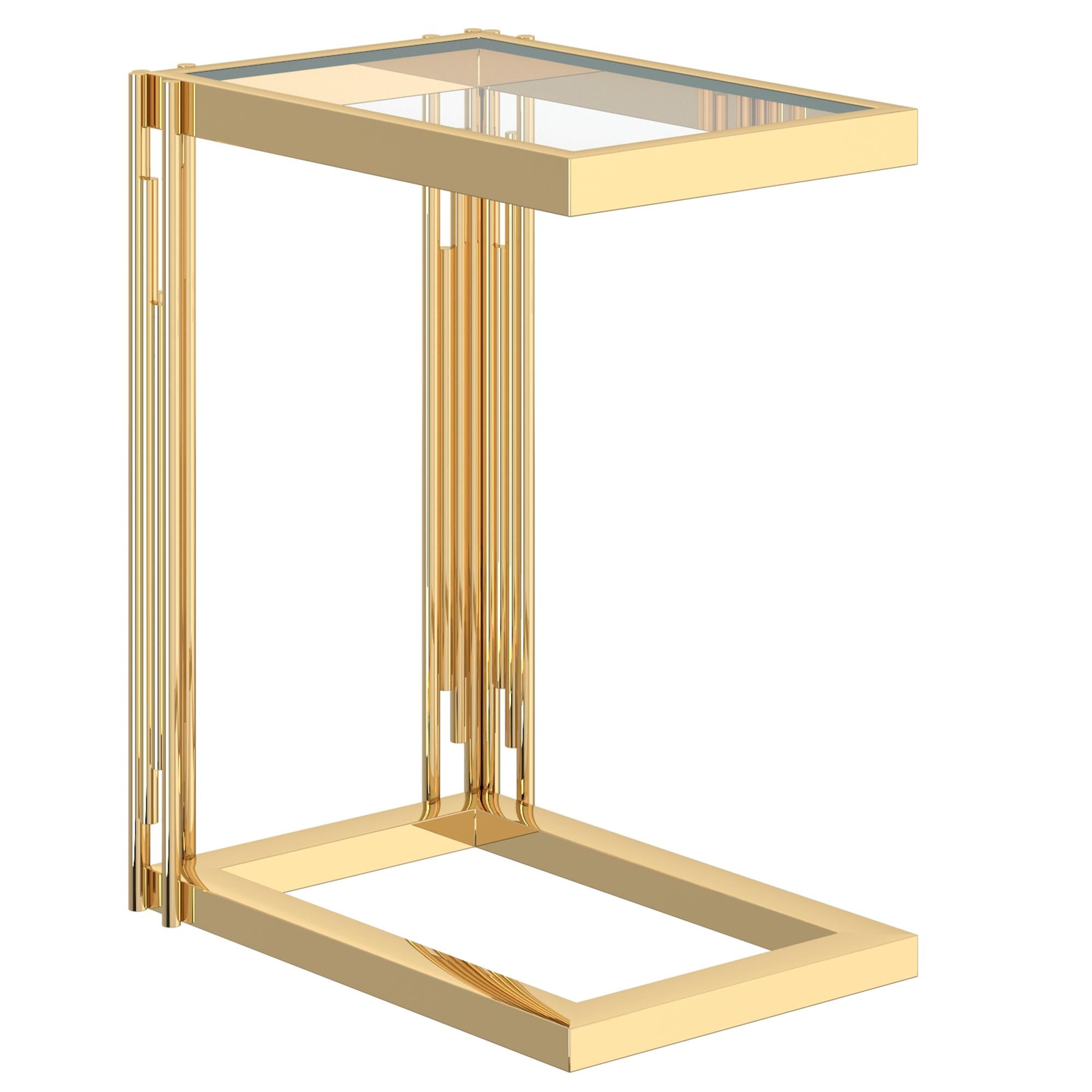  !nspire Estrel 501-630GL_S Small Accent Table - Gold IMAGE 1